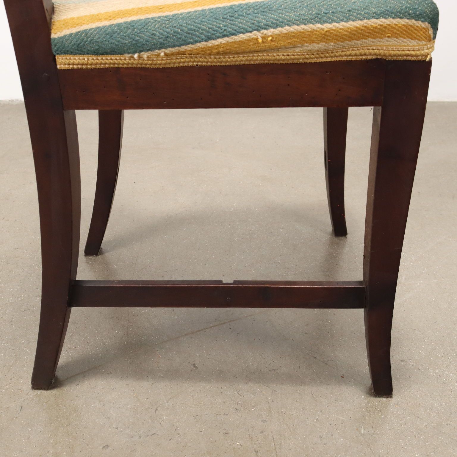 Antieke stoelen, walnoot, gestoffeerde zitting, Italië, 19e eeuw photo buy