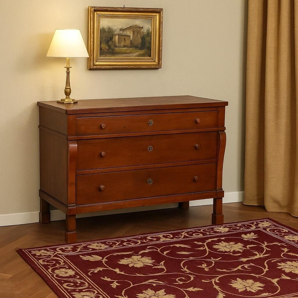 Antique Restoration Chest Of Drawers Walnut 3 Drawers '800 photo furniture