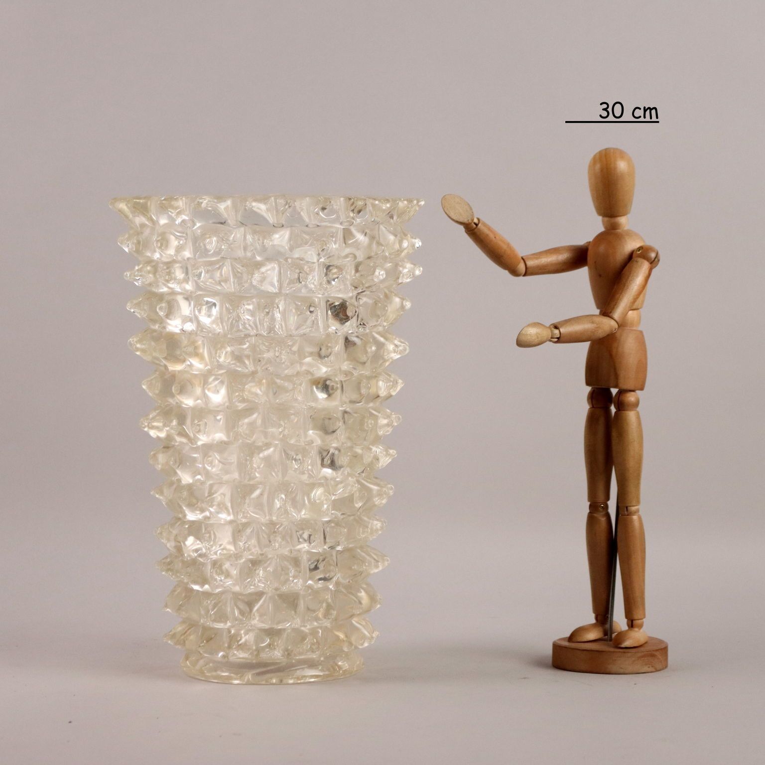 Vase vintage en verre de Murano, style E. Barovier, Italie, années 1940-1950 photo furniture