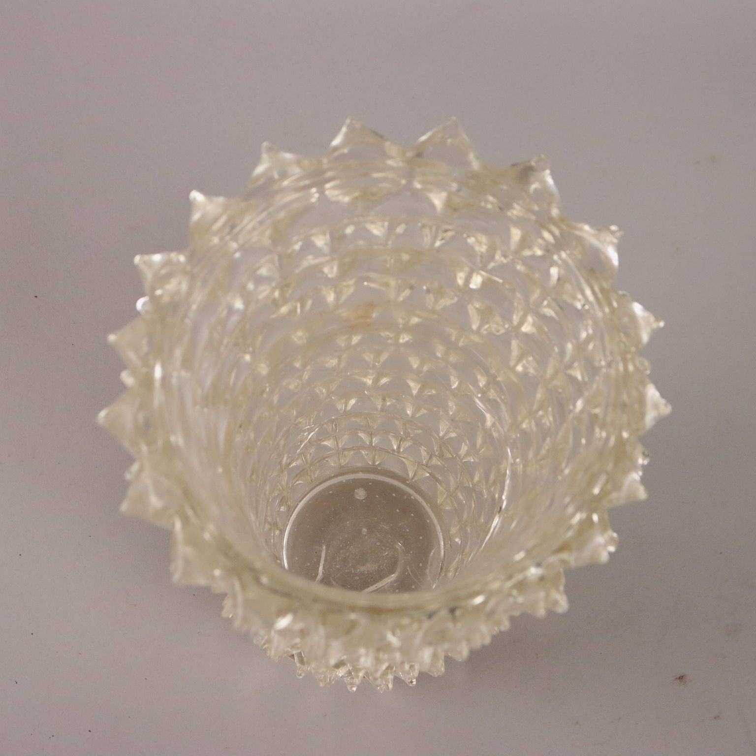 Vase vintage en verre de Murano, style E. Barovier, Italie, années 1940-1950 photo for sale