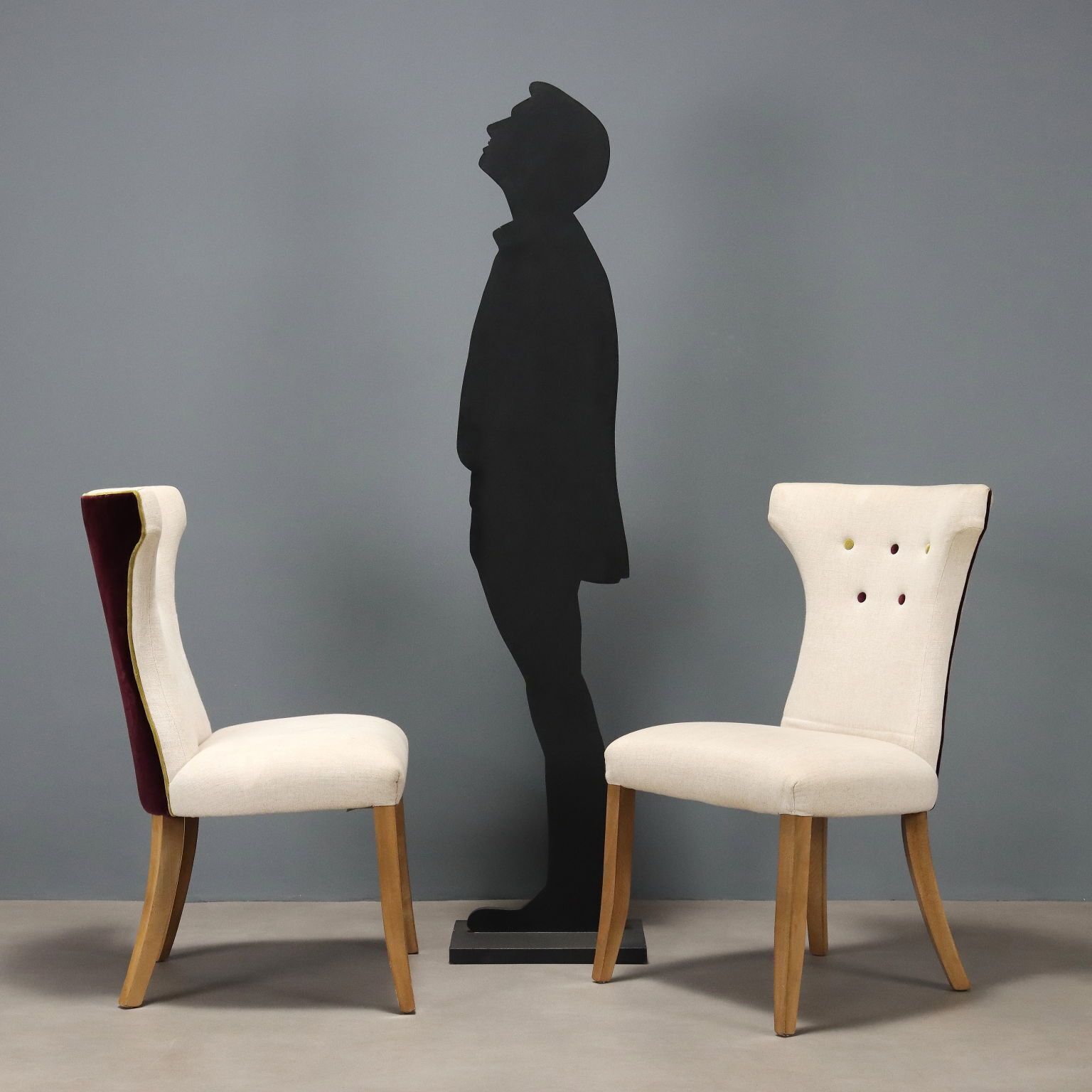 William Yeoward Chairs In Multicolored Fabric photo for sale