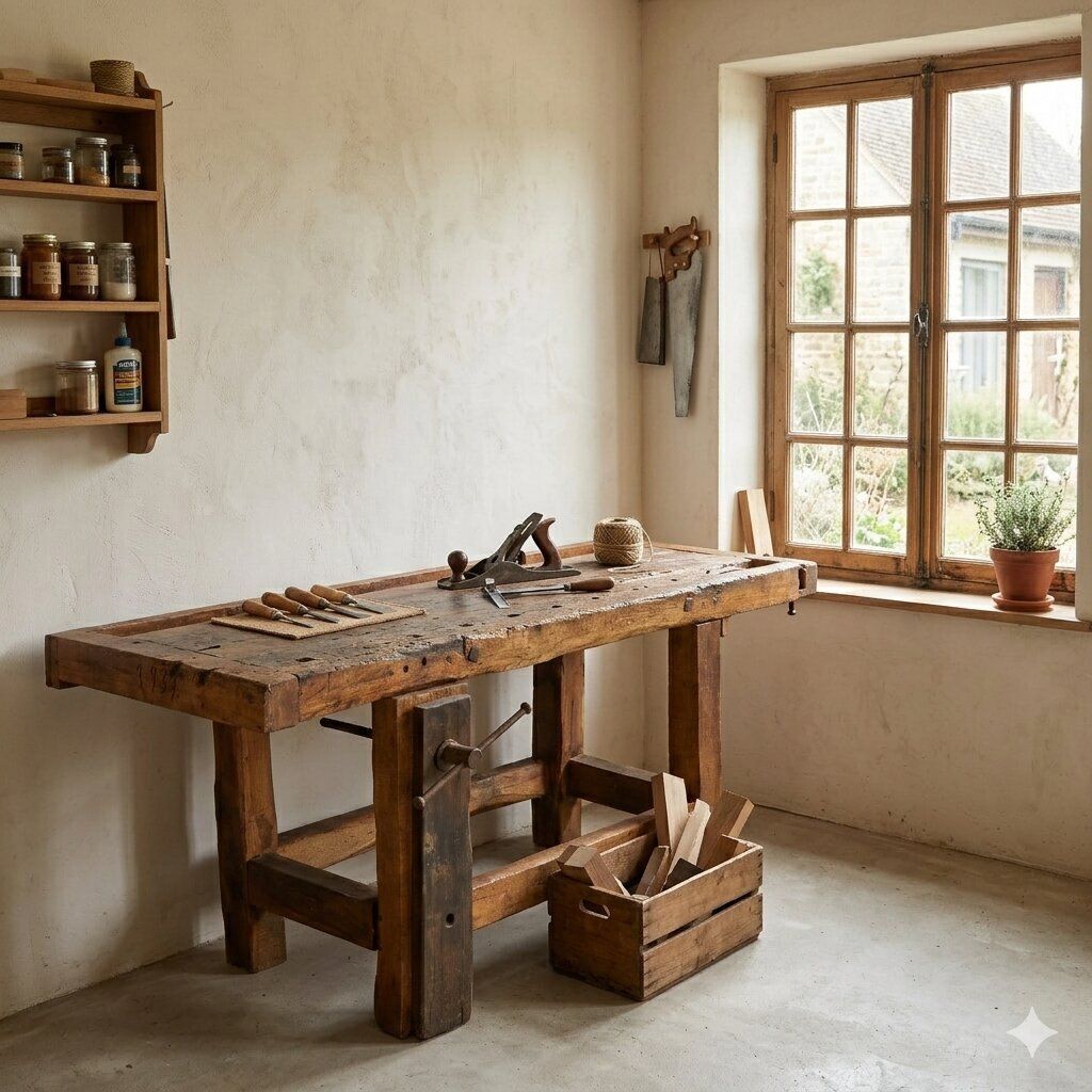 Carpenter's Workbench In Chestnut   Italy, 19th Century photo furniture