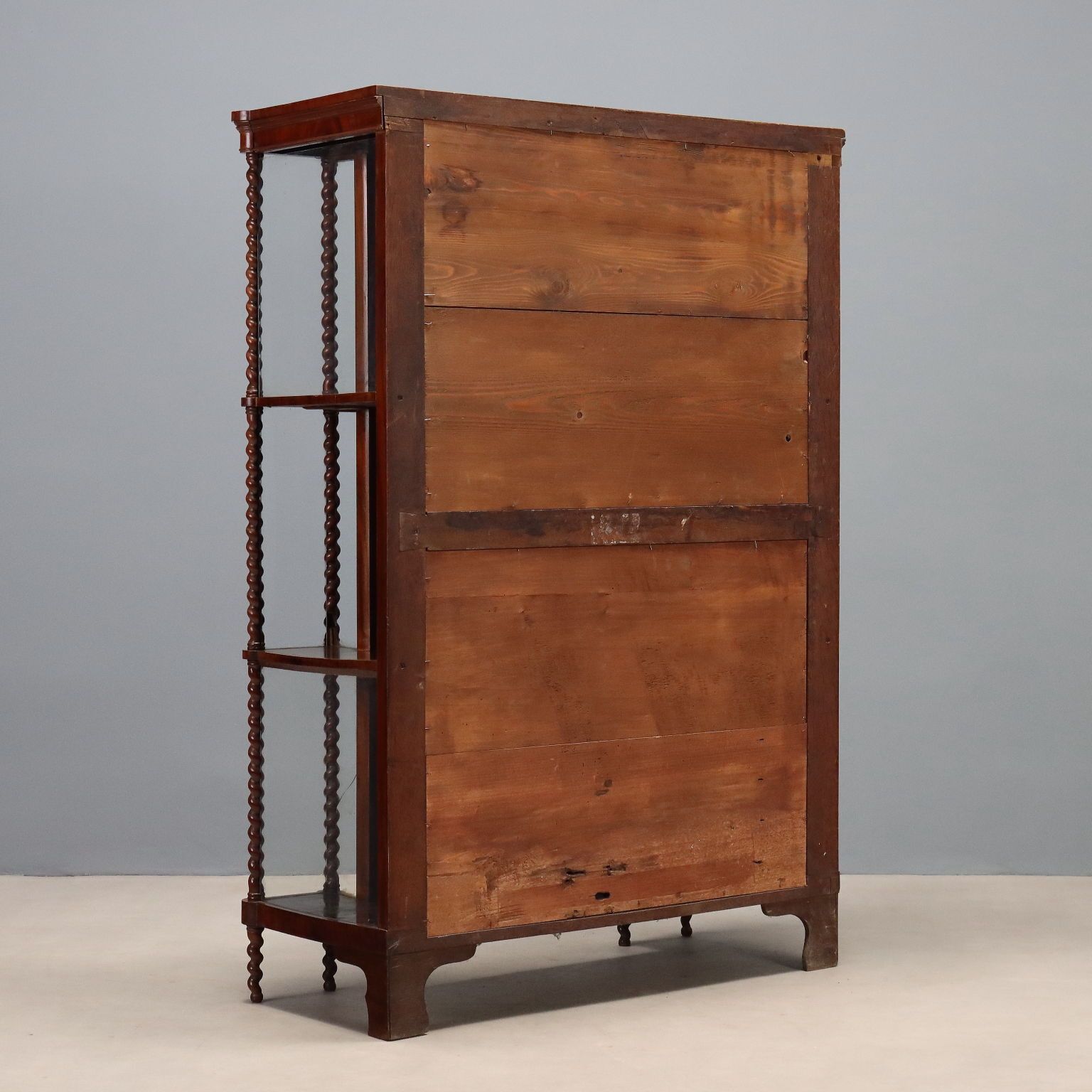 Meubels Vitrinekast Louis-Philippe Mahonie Glas Italië 19e Eeuw photo