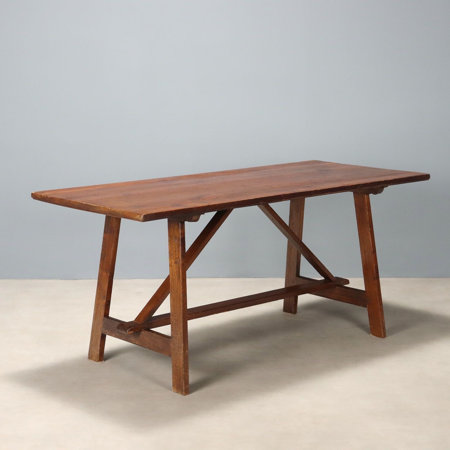 Antieke tafel, eikenhout, Italië, 19e eeuw