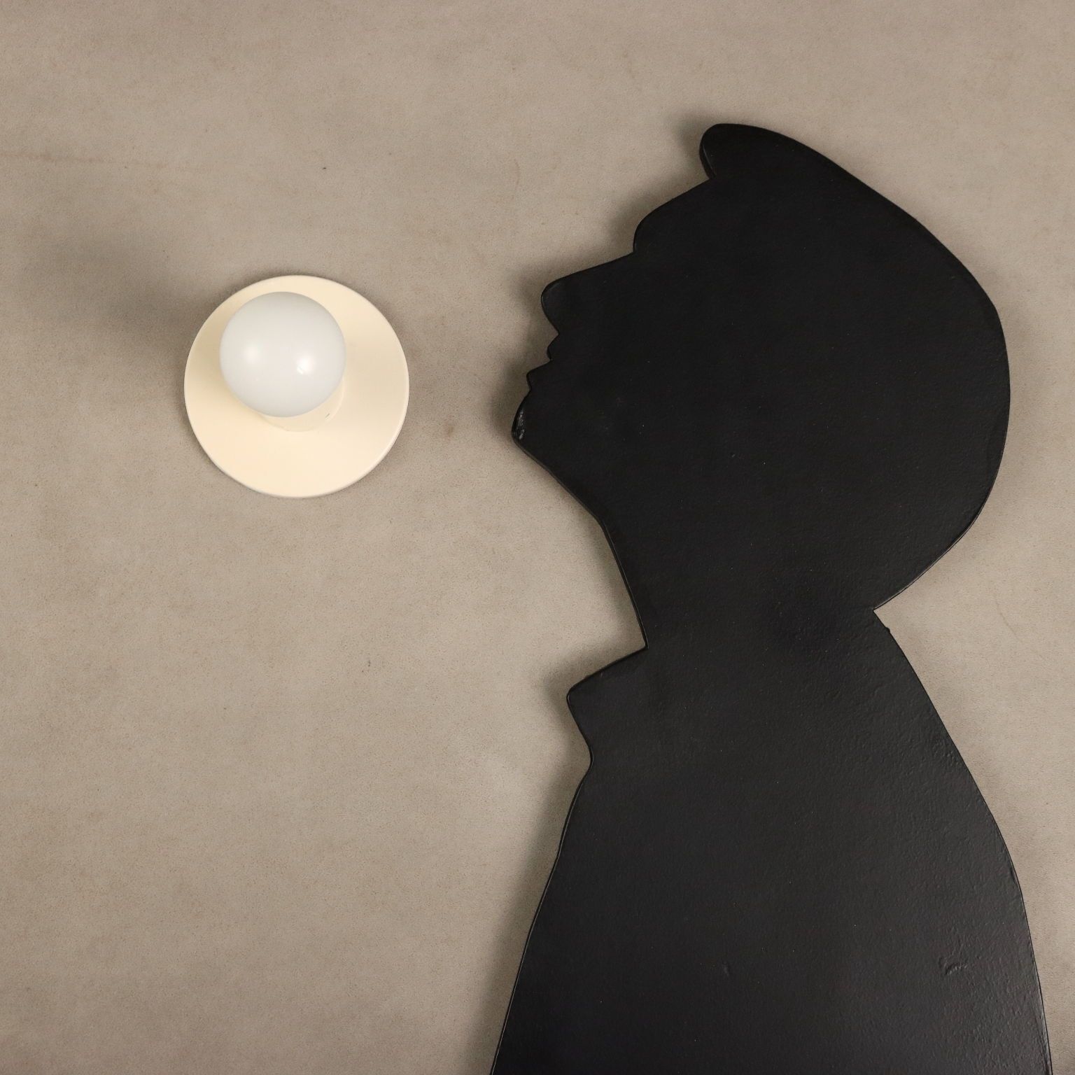 Vintage Wandlampen Wit Geëmailleerd Metaal Design Italië jaren 1960 photo furniture