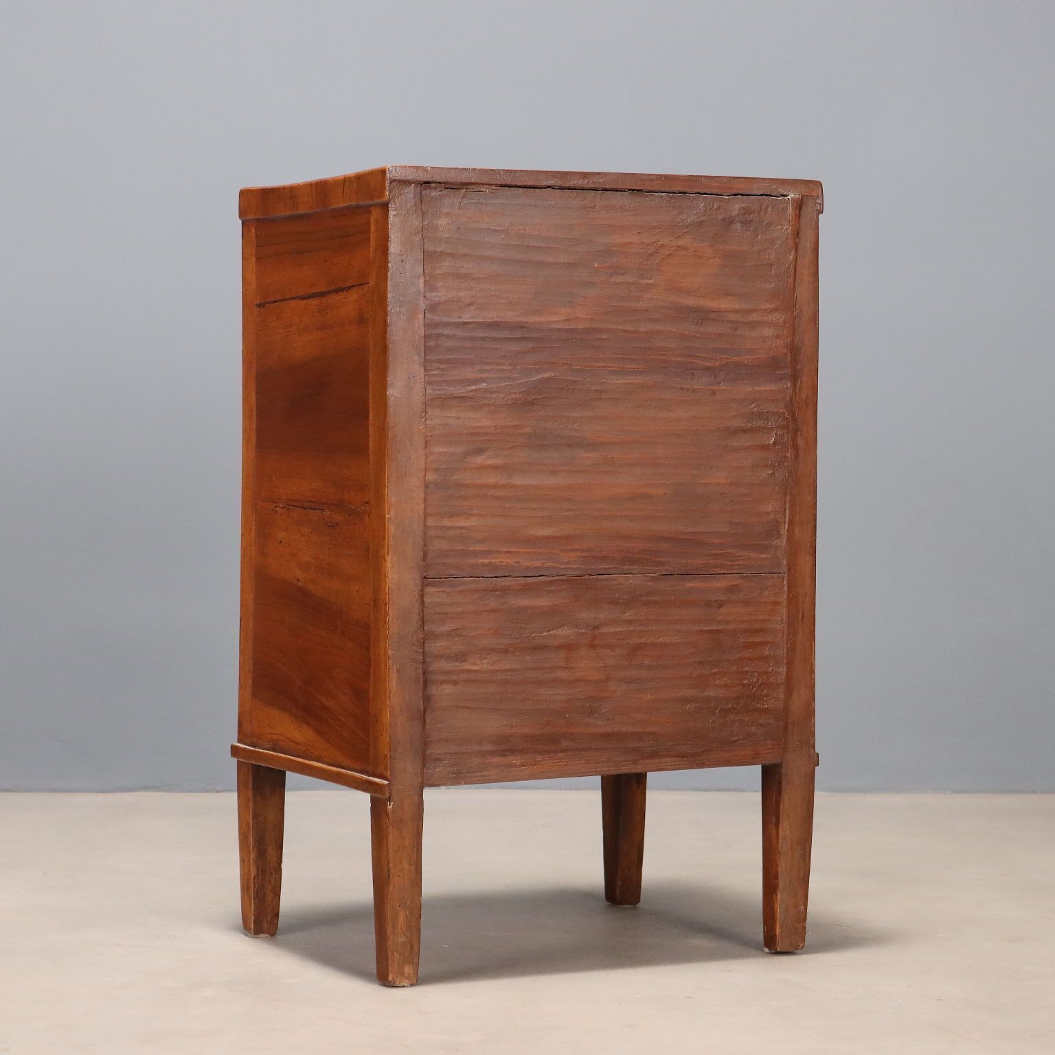 photo furniture Nachtkastje Directoire Walnoot Brons 19e Eeuw