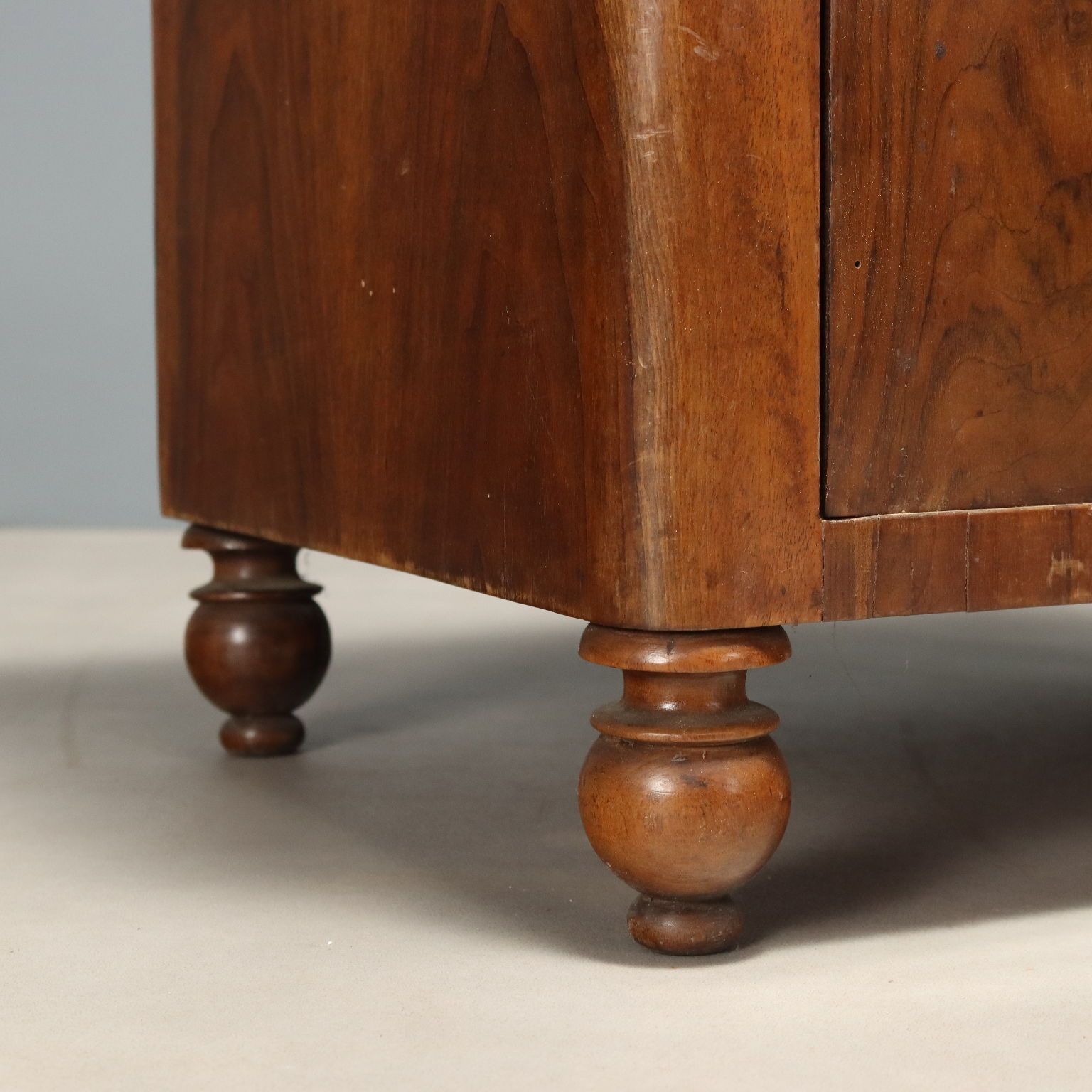 Nightstands Louis Philippe Walnut Italy XIX Century photo vintage