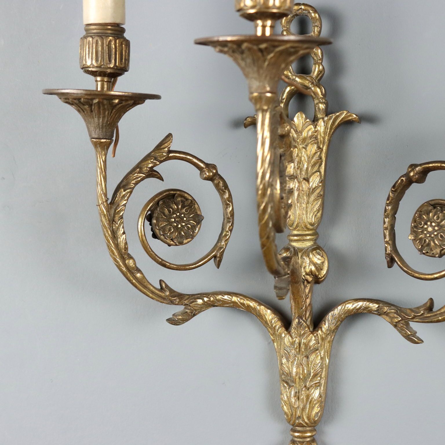 Wall Lamps Neoclassical Style Gilded Bronze XX Century photo for sale