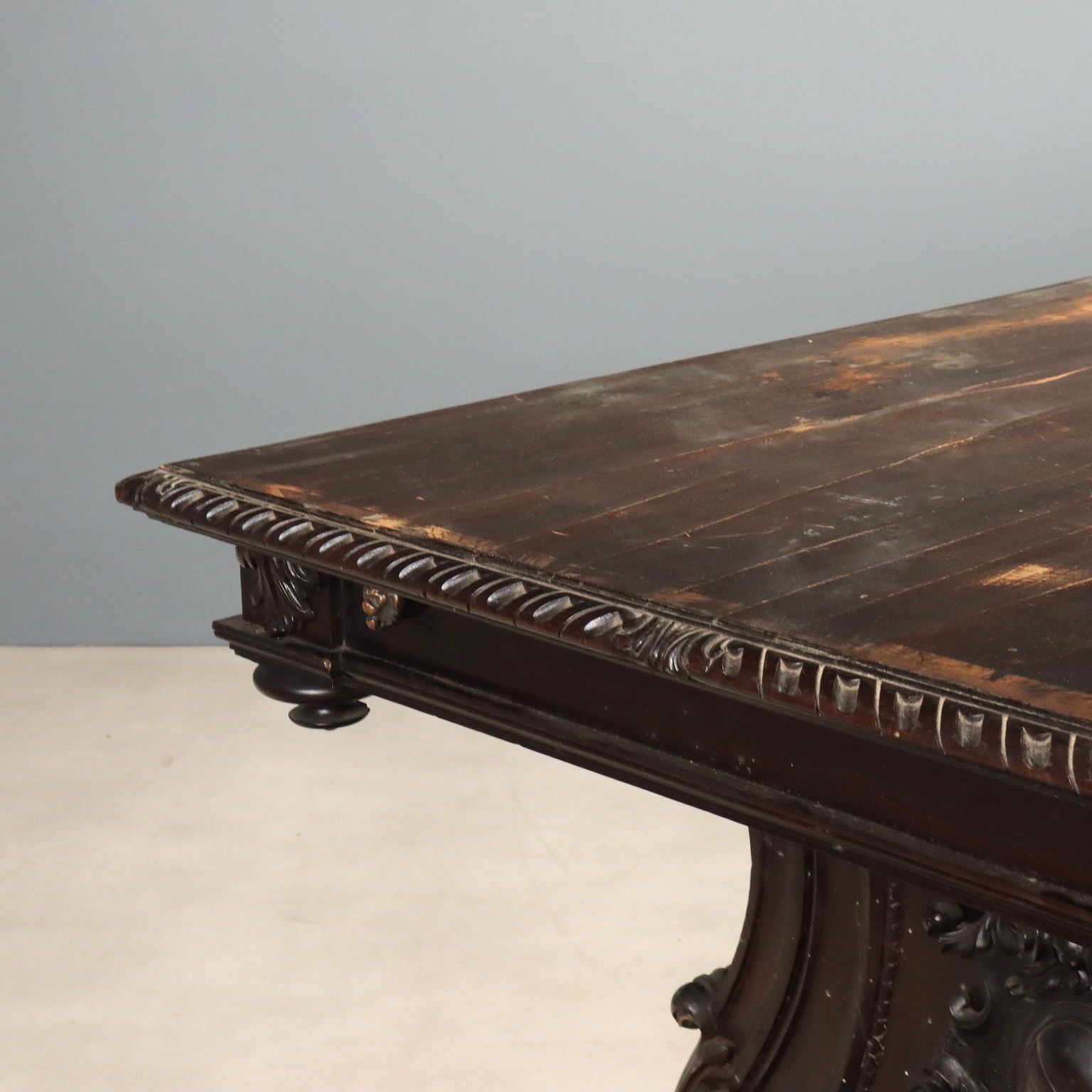 Tafel Neo-Renaissance Walnoot Italië Eind 19e Eeuw photo Meubels
