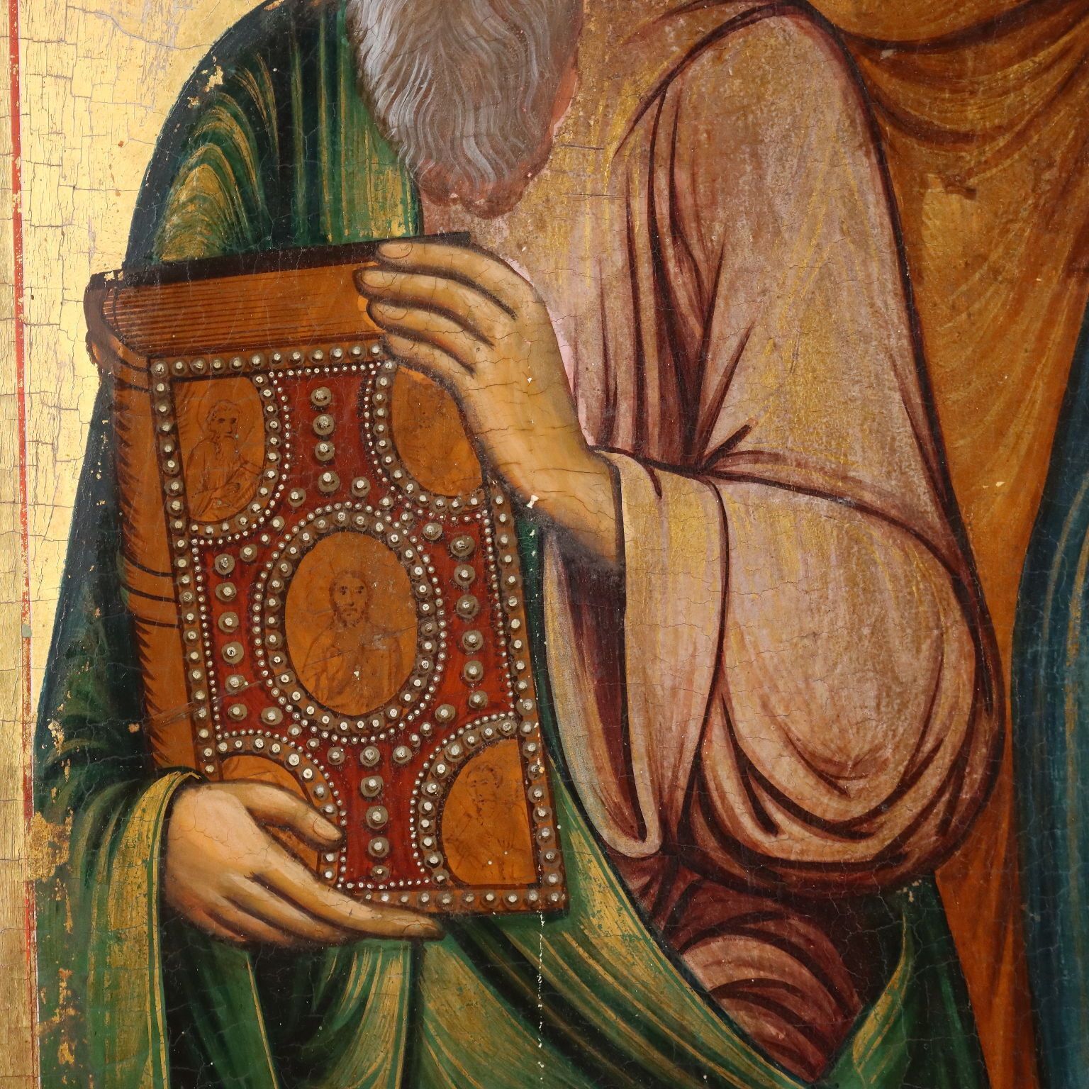Icône d'époque à sujet religieux, tempera sur panneau, XVIIIe-XIXe siècle photo 7150.0