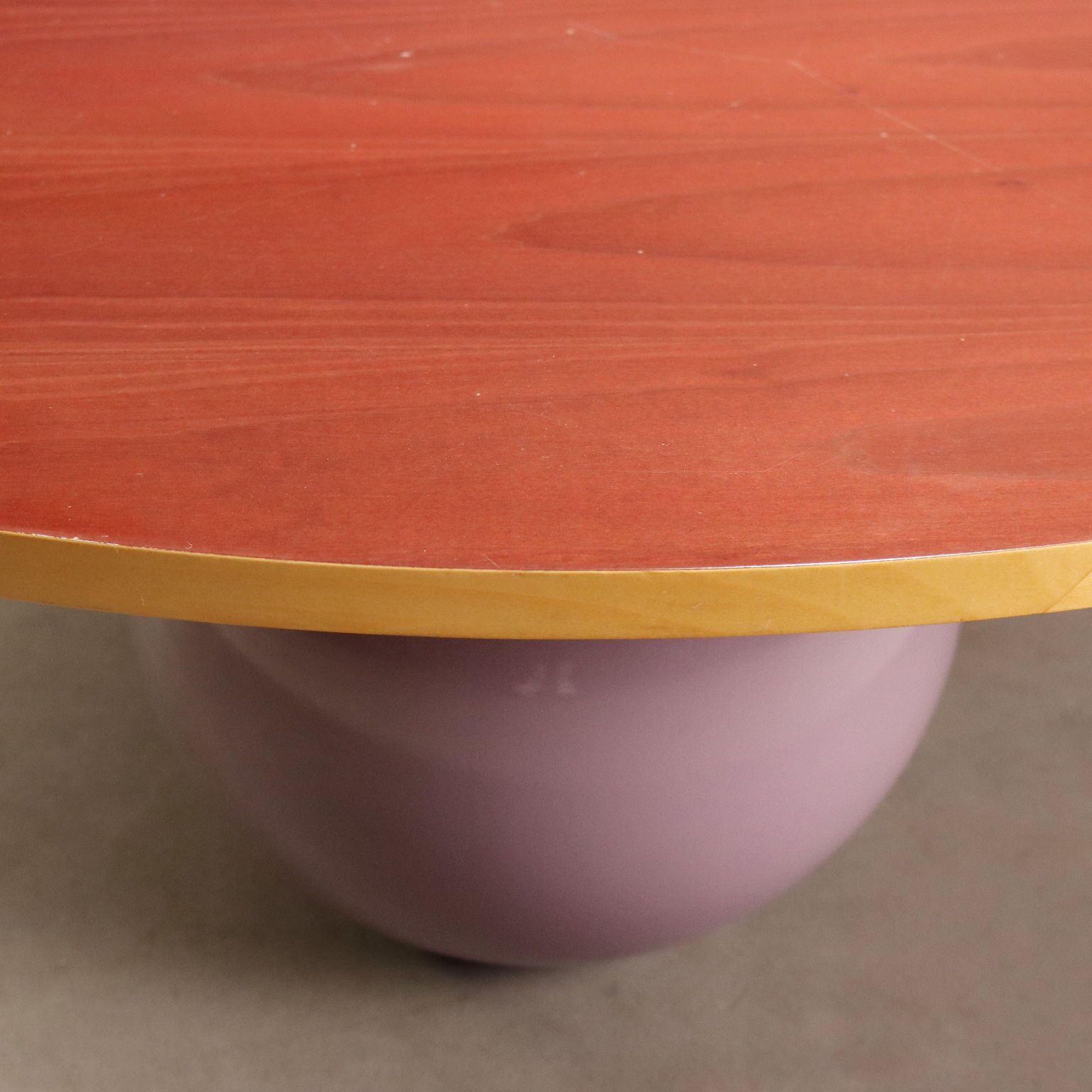 Vintage Salontafel Gefineerd Hout Keramische Bollen Design jaren 1980 photo vinterior