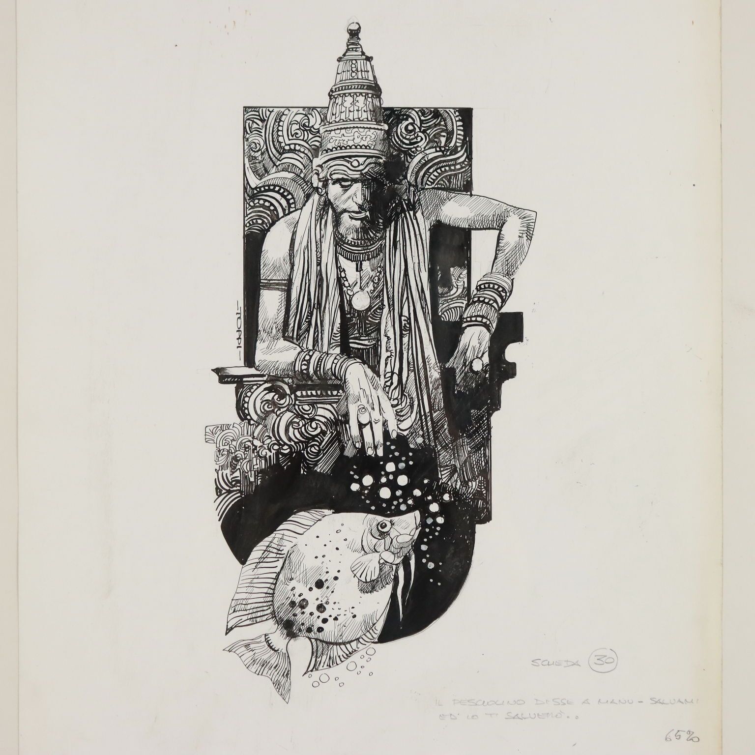 Tekening van Sergio Toppi photo for sale
