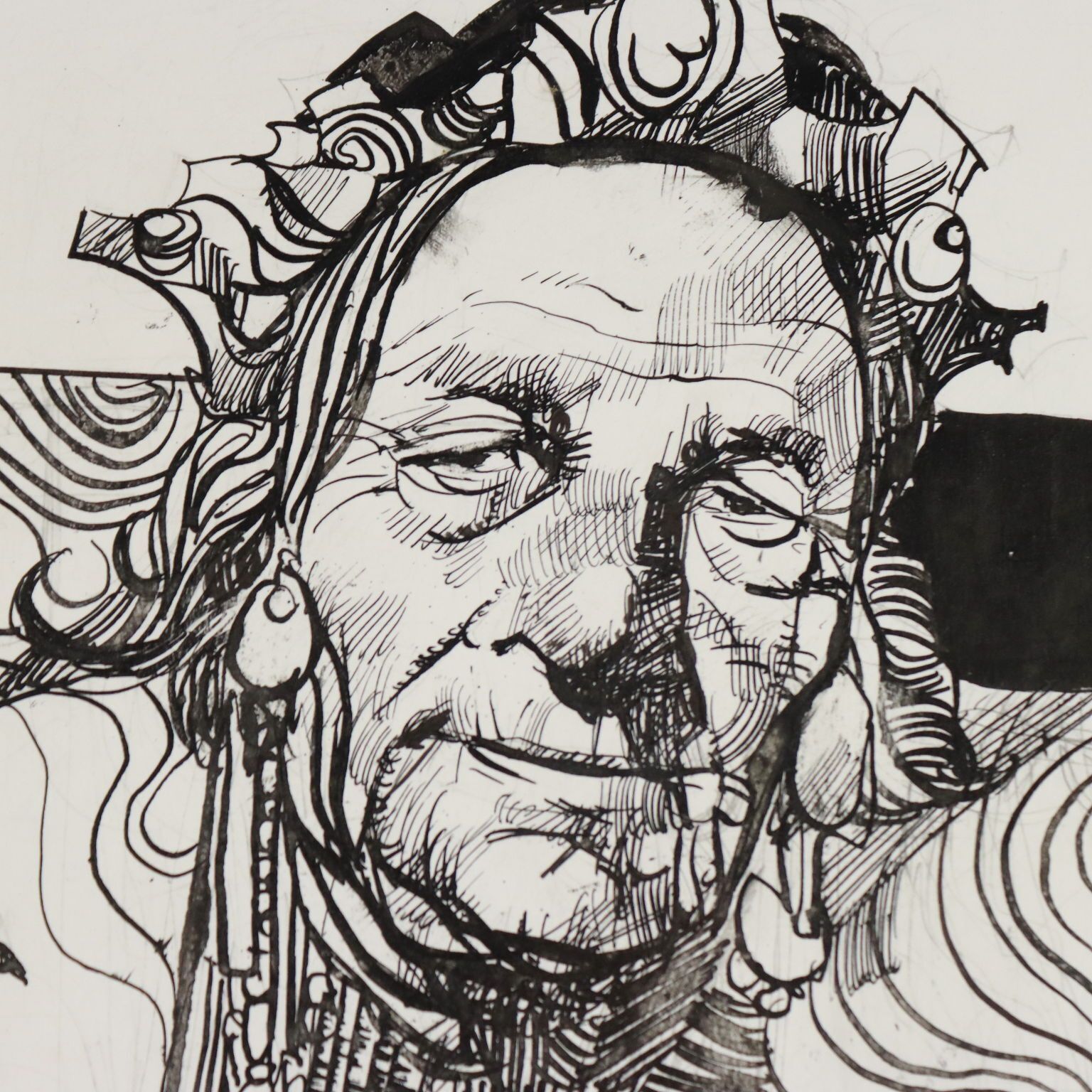 Tekening Gesigneerd Sergio Toppi Gemengde Techniek 20e Eeuw photo Kunst