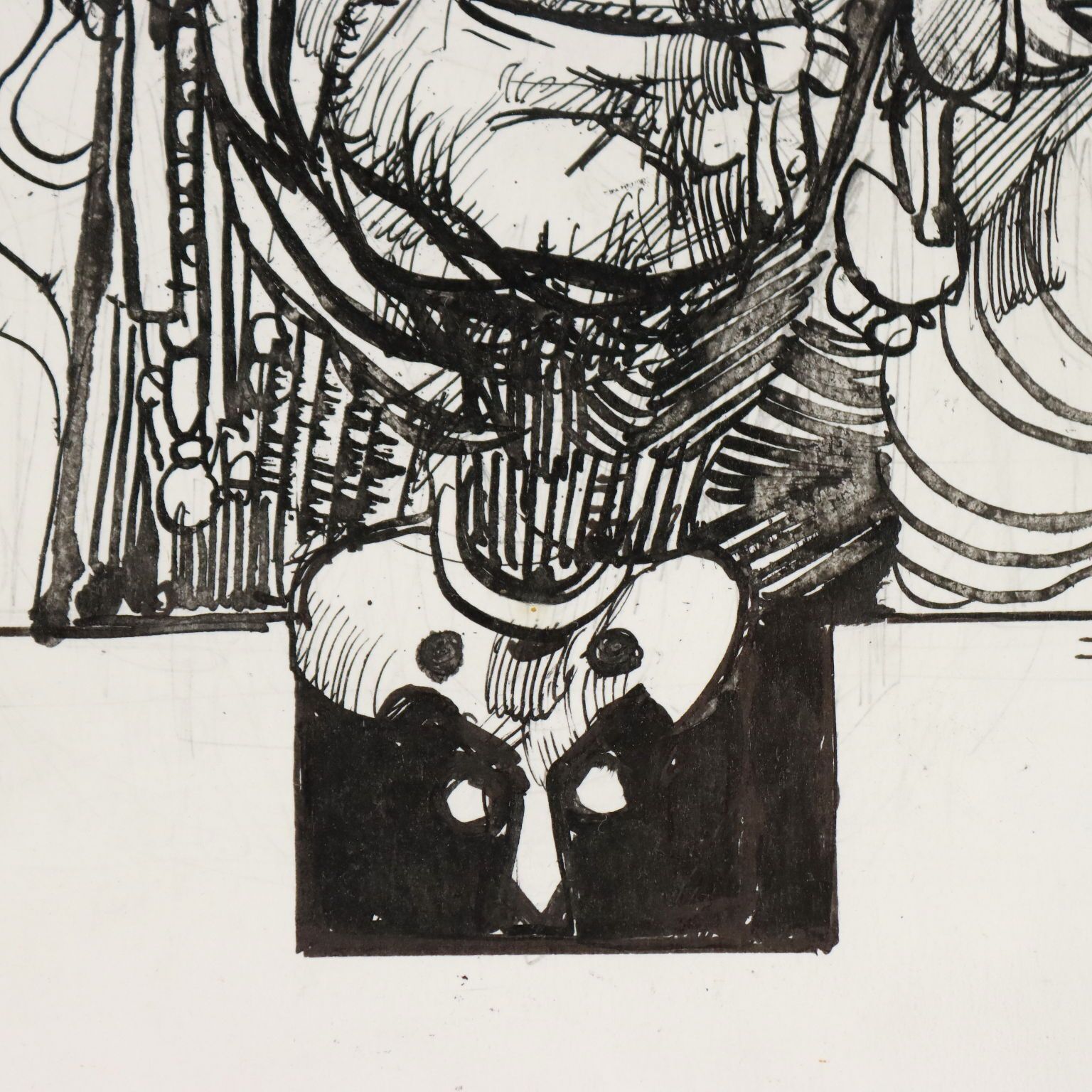Tekening Gesigneerd Sergio Toppi Gemengde Techniek 20e Eeuw photo vinterior