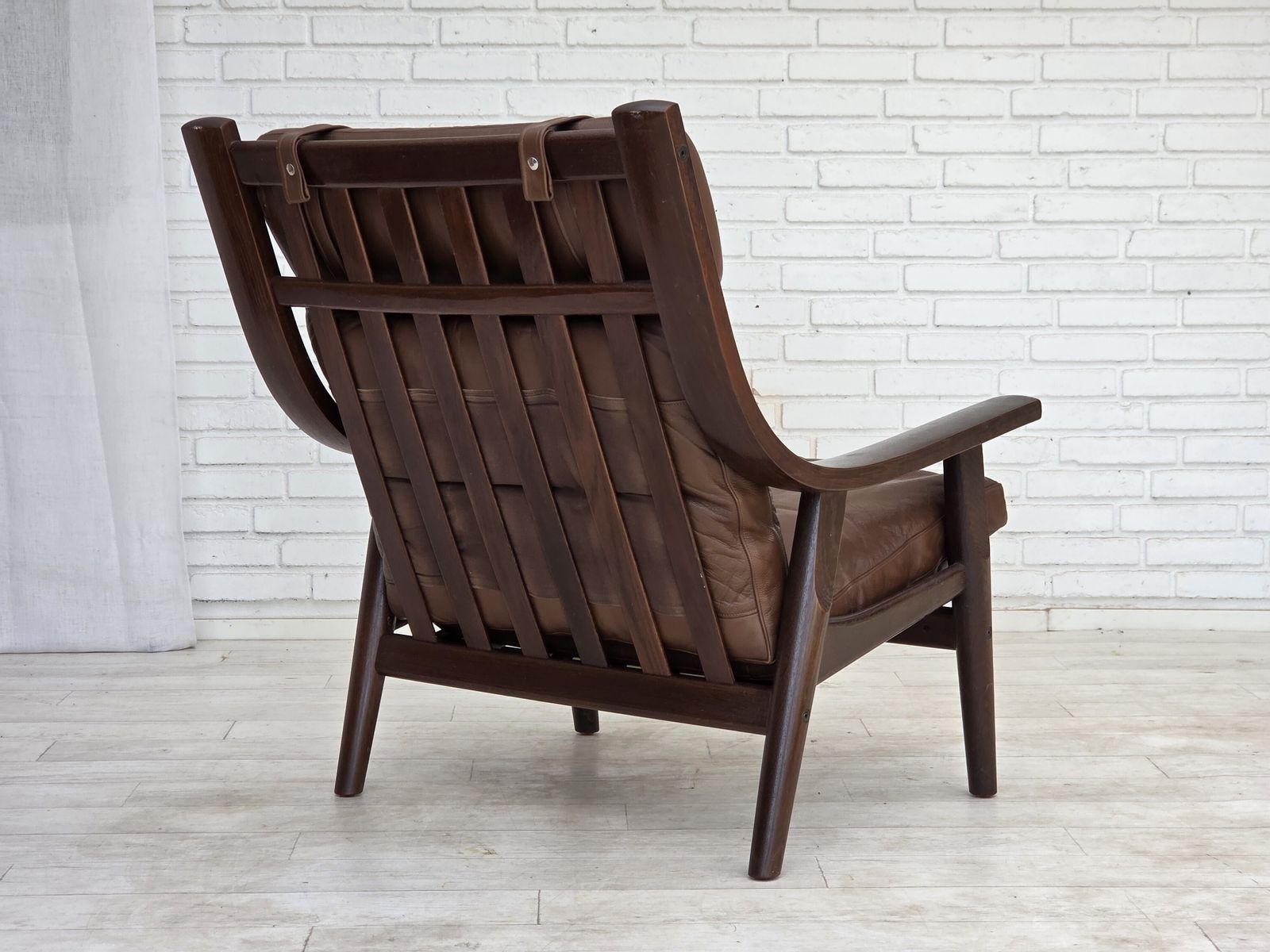 Furniture 1970s, Danish Design By H.J.Wegner, Highback Armchair, Model Ge530. photo