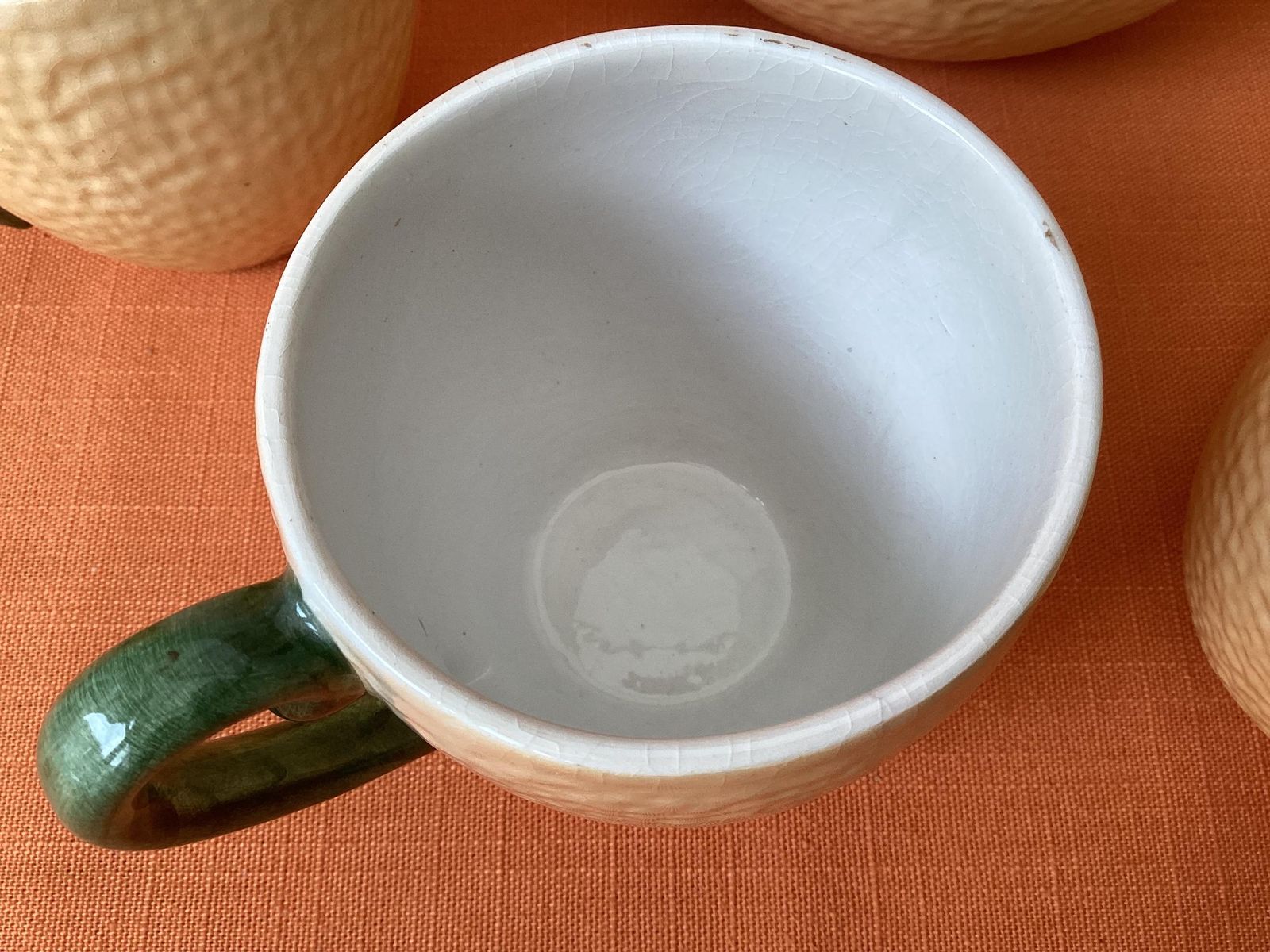 68.0 Vintage limonadeset, grote kan en 6 bijpassende bekers, citroenmotief keramiek photo