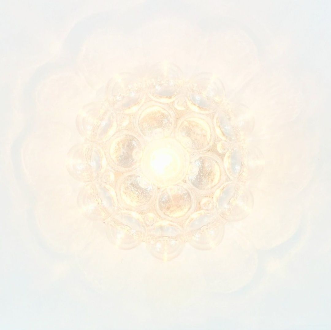 Mid Century Modern Transparent Bubble Glass Ceiling Light By Helena Tynell For Limburg, Germany, 1960s/1970s photo Lighting