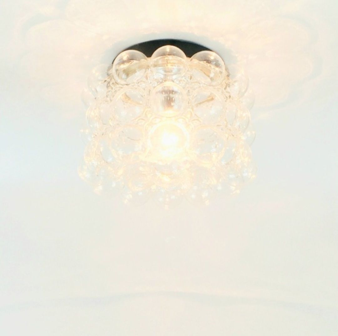 Mid Century Modern Transparent Bubble Glass Ceiling Light By Helena Tynell For Limburg, Germany, 1960s/1970s photo for sale