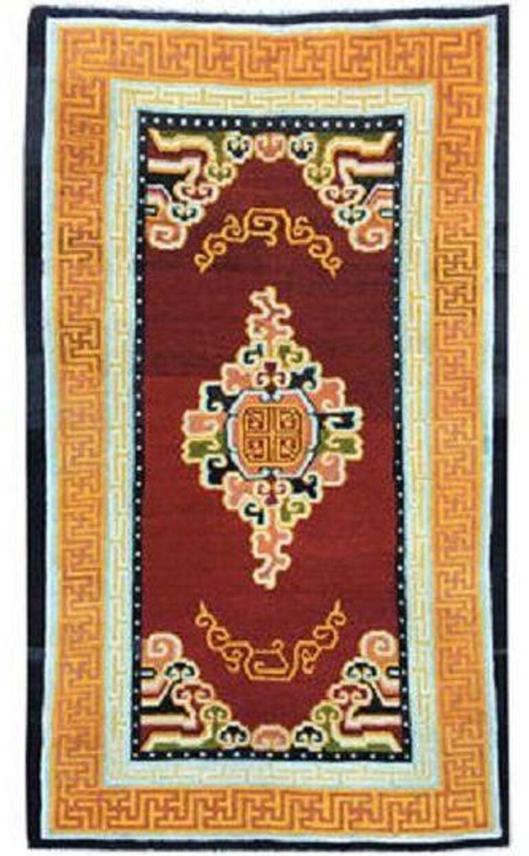 Vintage Tibetan Rug 2.12m X 1.24m