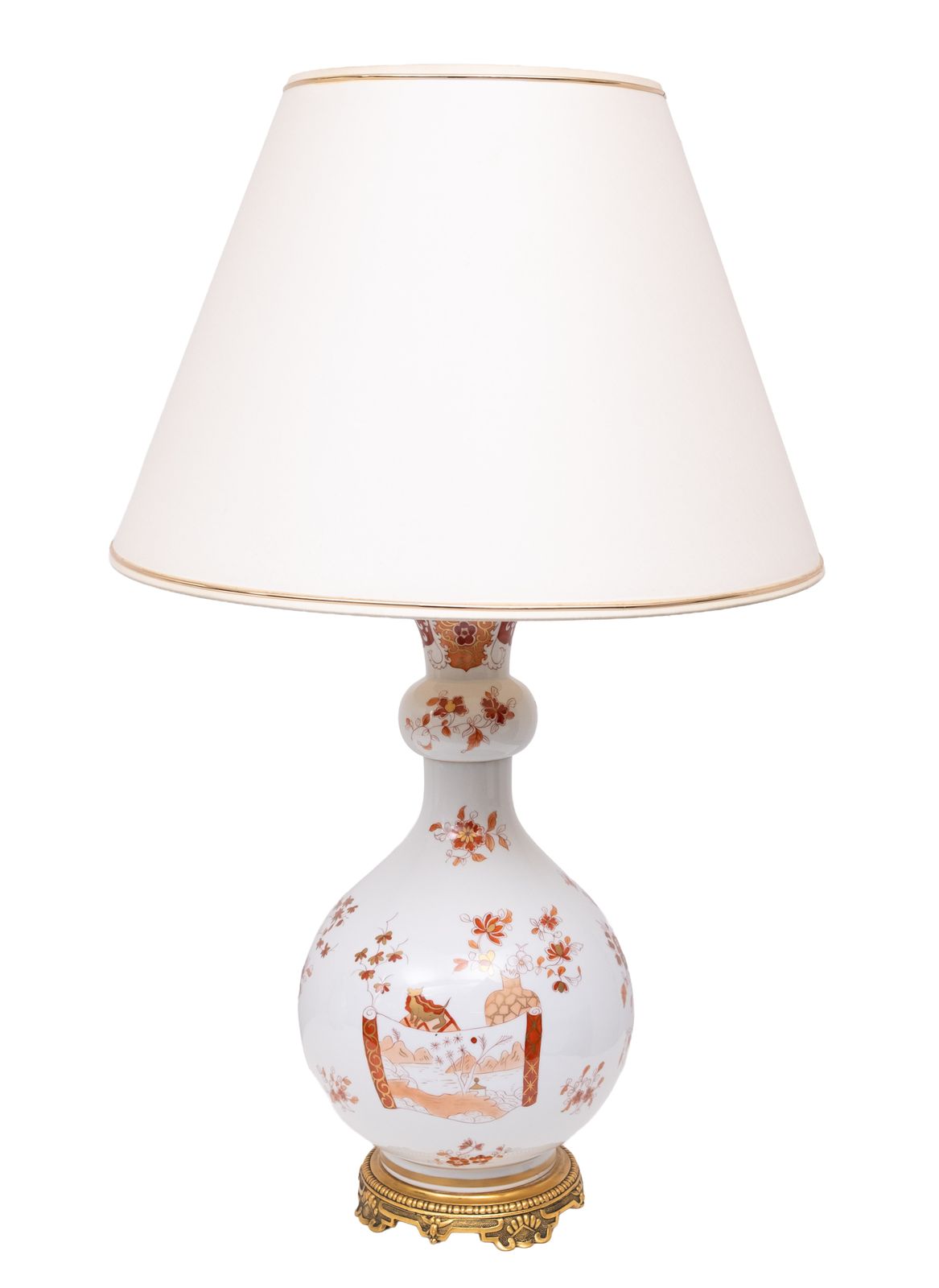 Grote handgeschilderde Chinoiserie tafellampen, ca. jaren 1950, Frankrijk photo furniture