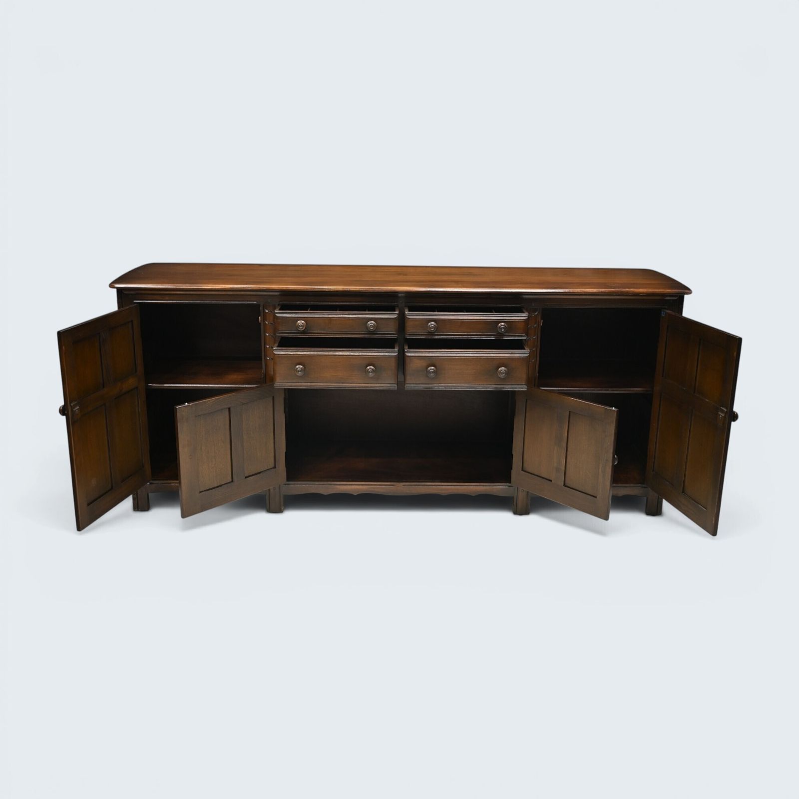 Furniture Ercol Large Grand Sideboard Model #570 215cm/7foot Wide Free Uk Delivery photo