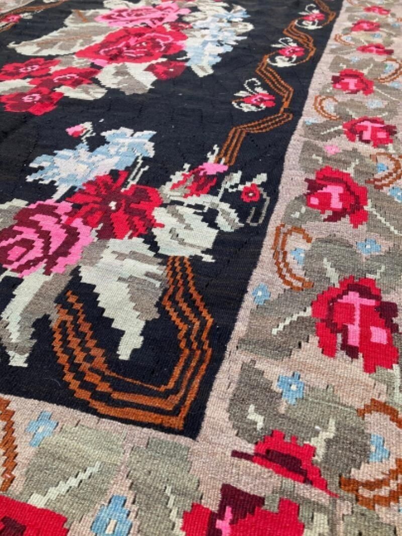Vintage Kaukasische Karabagh Kilim 2,77 m x 1,49 m photo Textiel