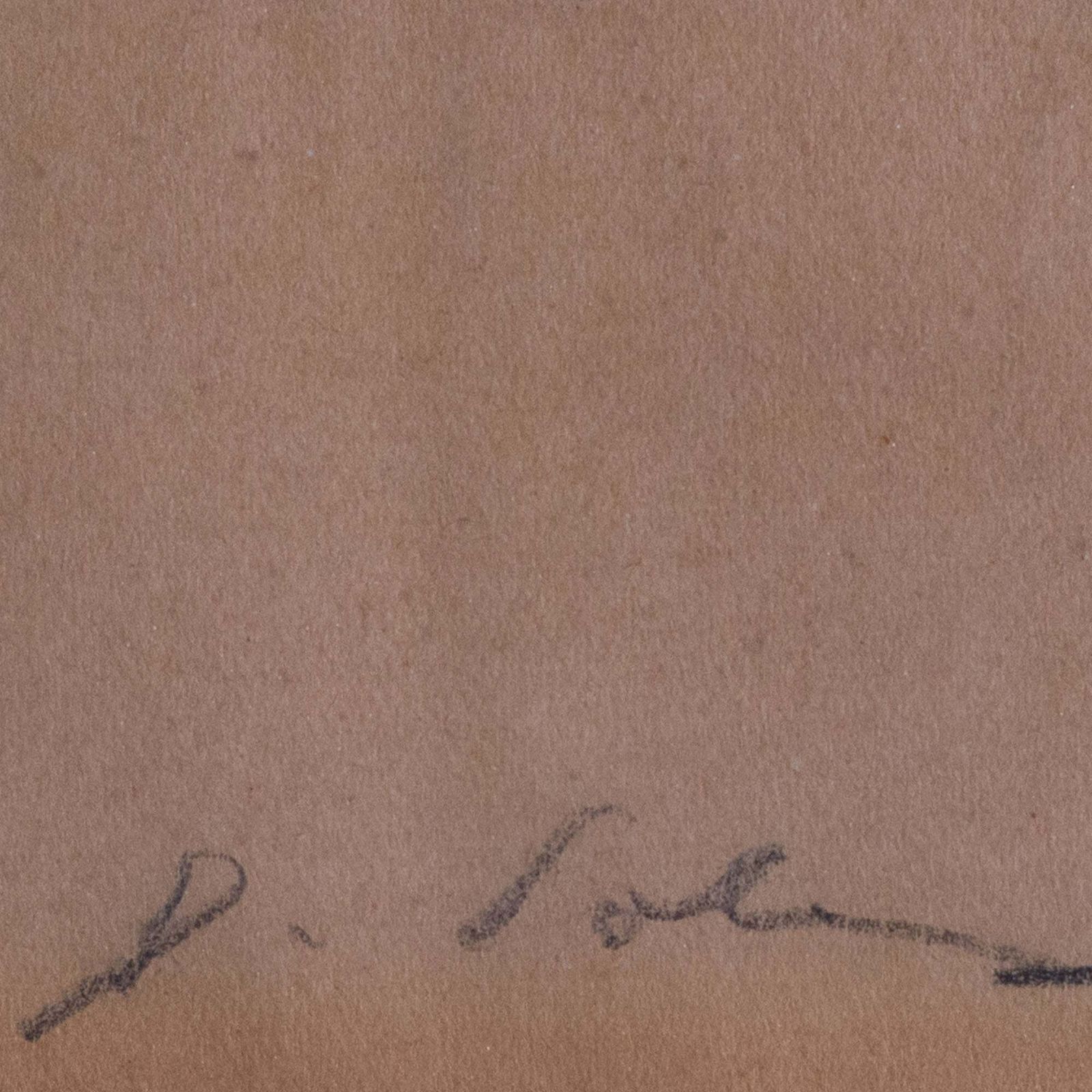 Ingelijste gesigneerde penseelstudies van figuren photo 270.0