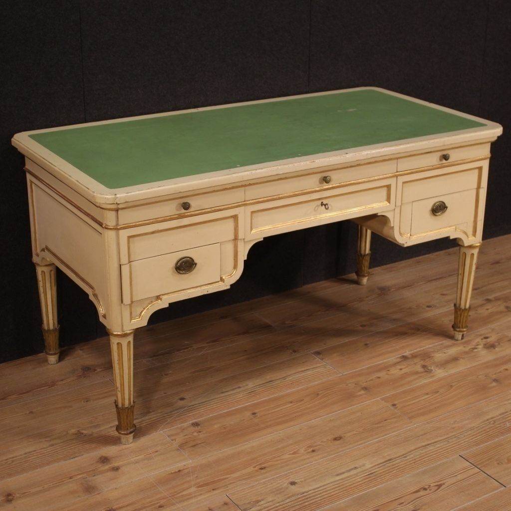 Bureau à écrire italien laqué et peint, années 1930