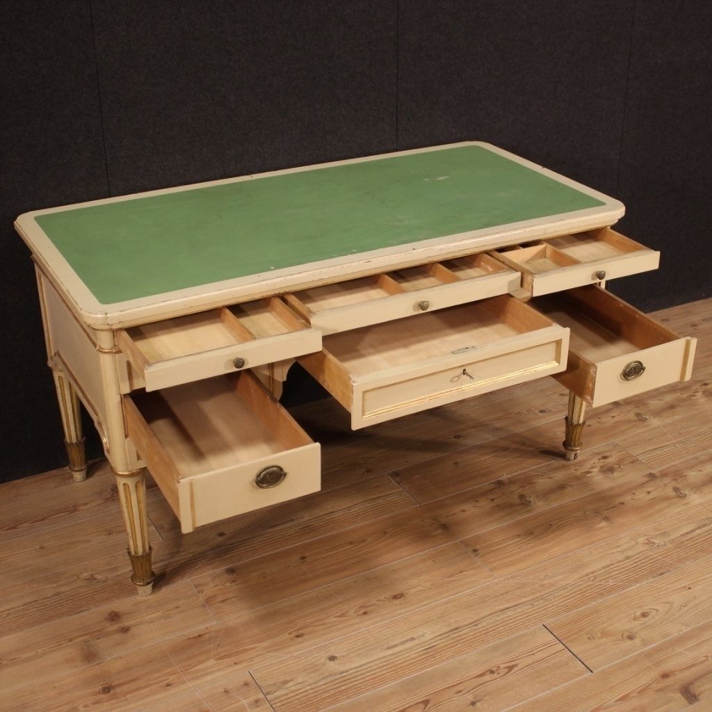 Italian Lacquered And Painted Writing Desk From The 1930s photo Furniture