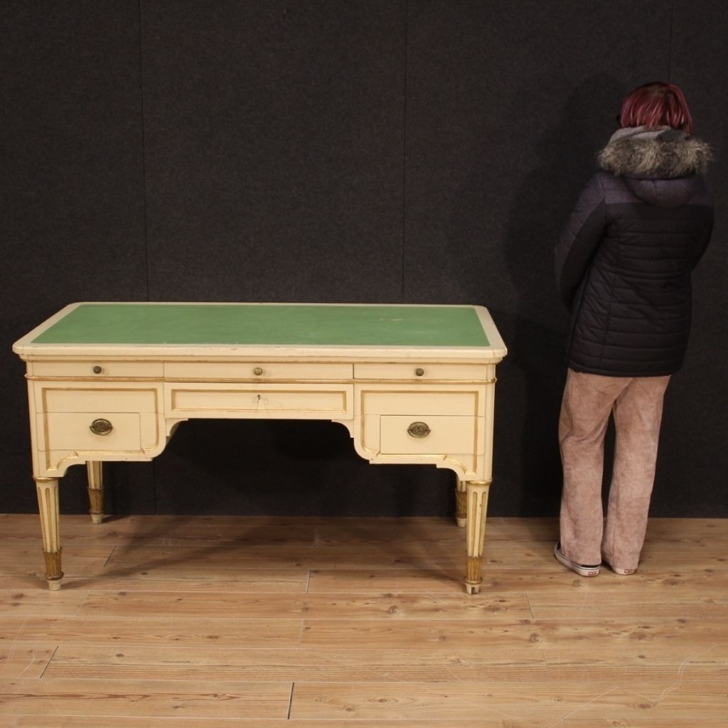 2300.0 Italian Lacquered And Painted Writing Desk From The 1930s photo