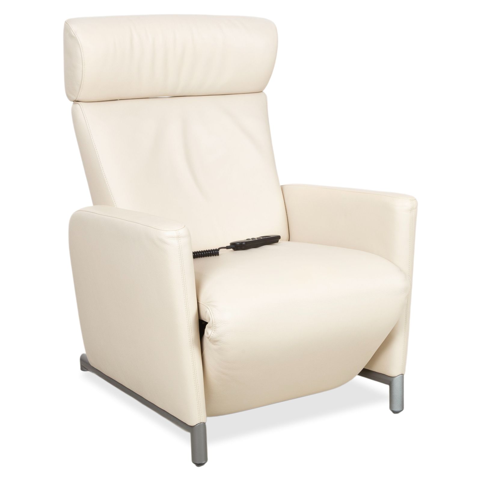 Cor Bico Leather Armchair Cream Beige Electric Function Relaxation Function photo for sale
