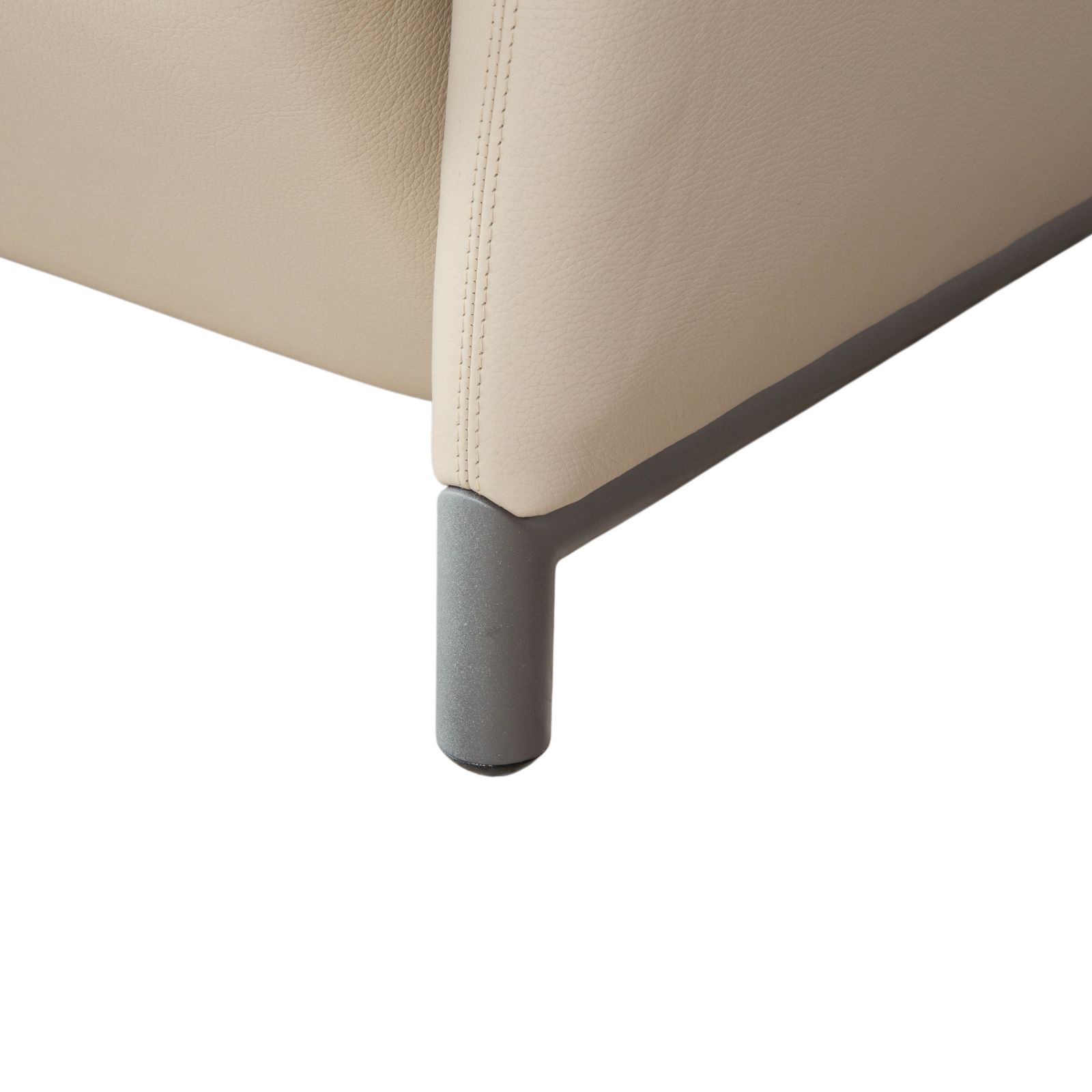 Fauteuil Cor Bico en cuir crème beige, fonction électrique de relaxation photo vinterior