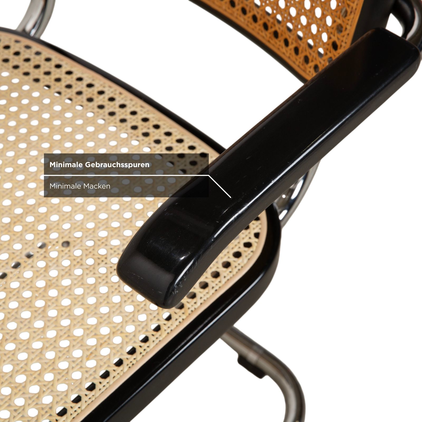 photo furniture Chaise à piètement cantilever Thonet S 64 en métal noir