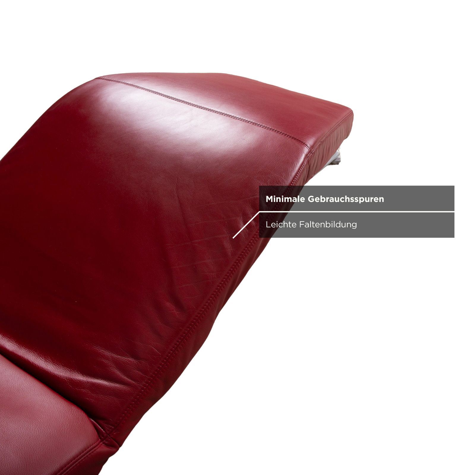 photo furniture Koinor Jeremiah Leather Lounger Red Manual Function