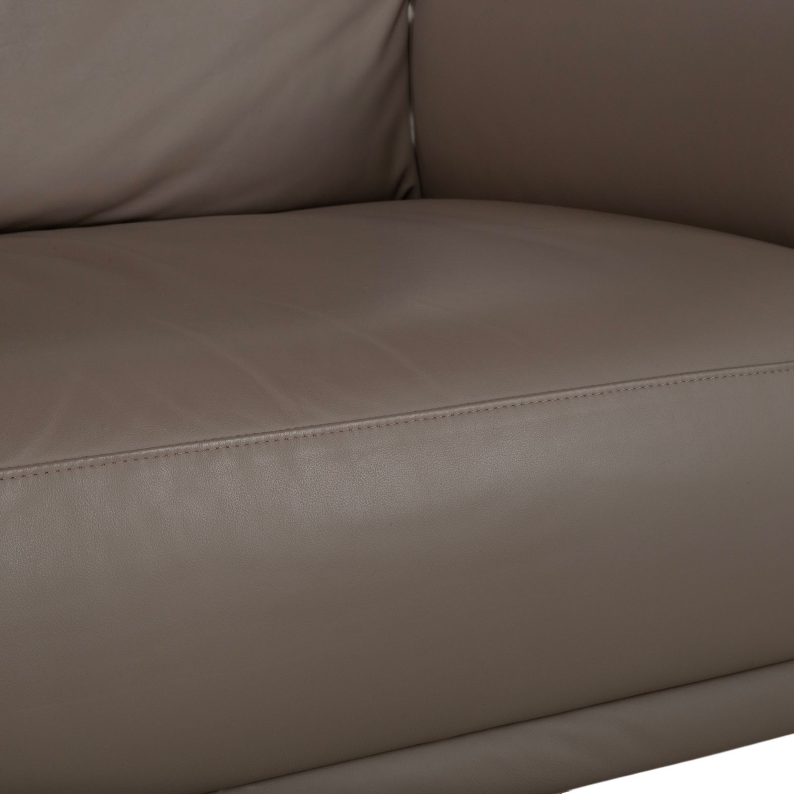 Rolf Benz Cara Leather Two Seater Beige Taupe Sofa Manual Function photo vinterior