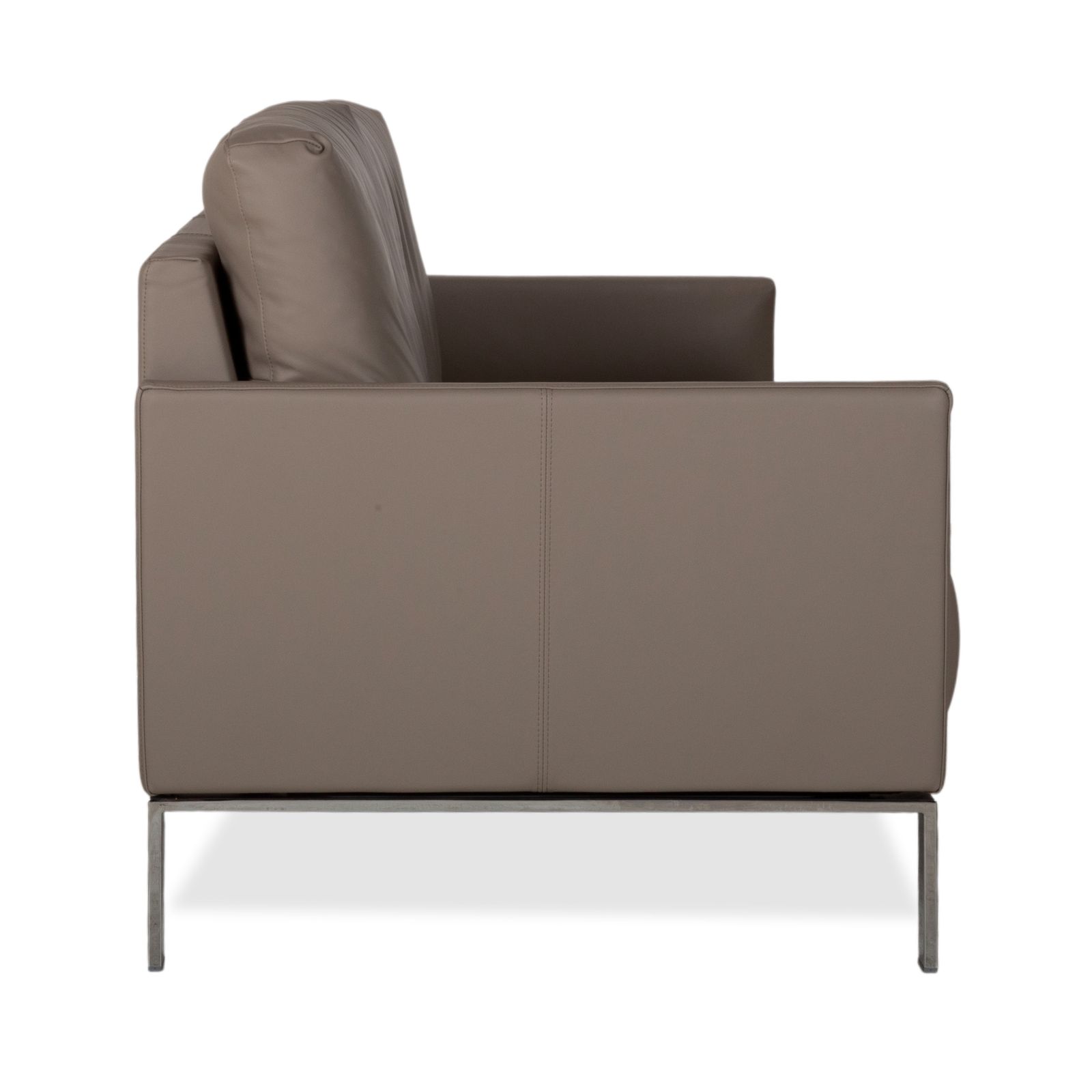 Furniture Rolf Benz Cara Leather Two Seater Beige Taupe Sofa Manual Function photo
