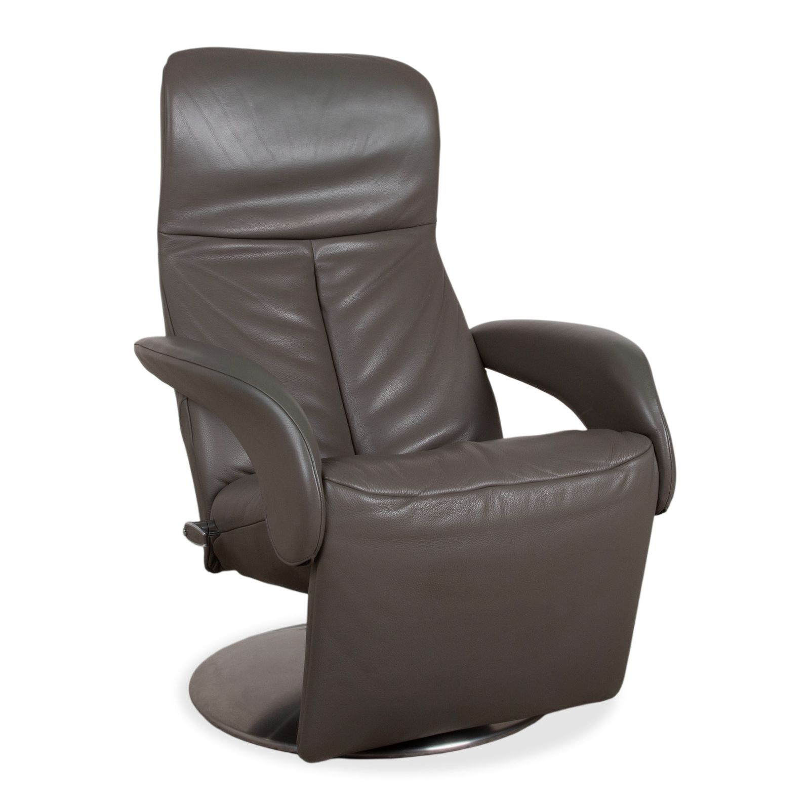 Fauteuil Jori Symphony Jr 7960 en cuir gris taupe, fonction inclinable manuelle