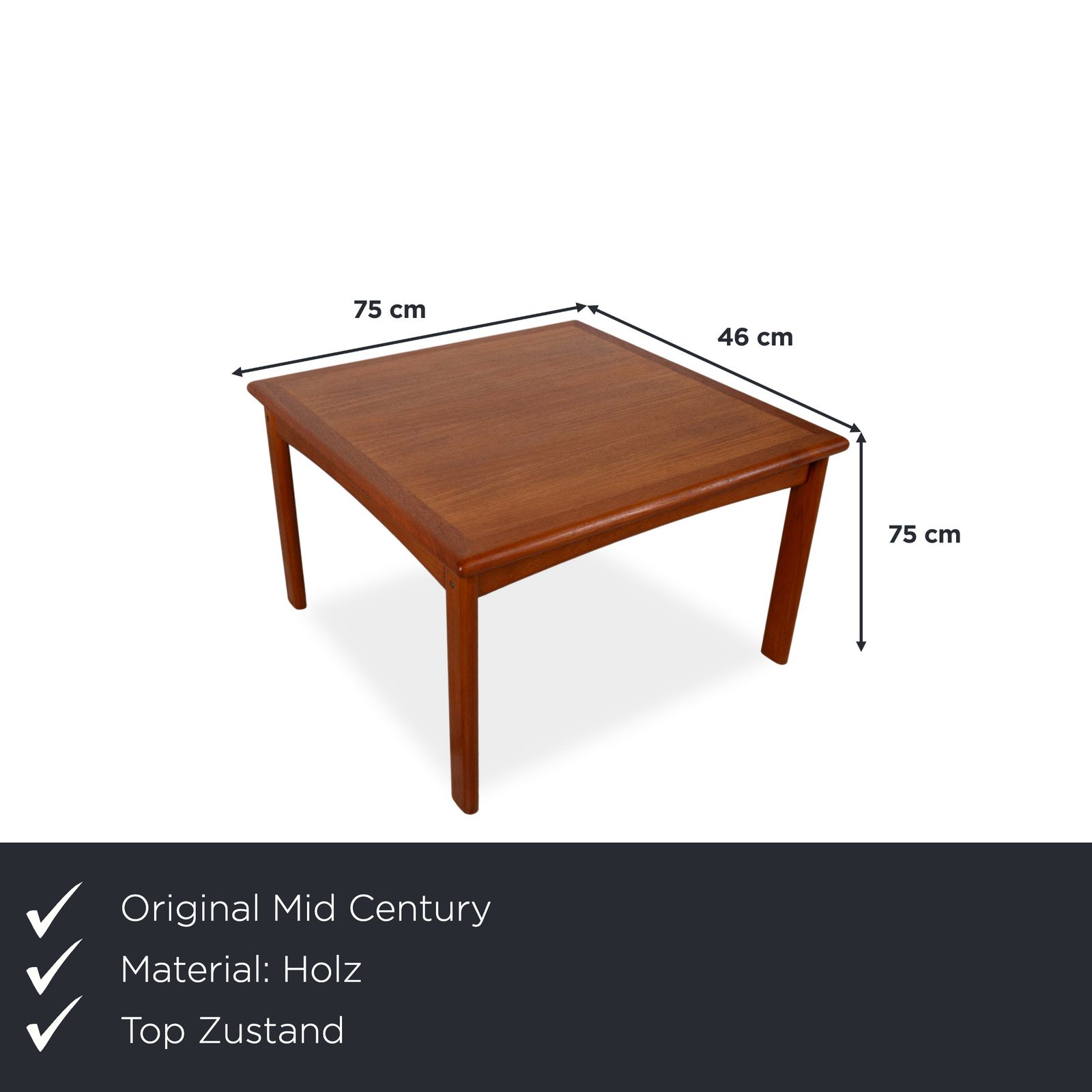 Mid Century Houten Salontafel, Bruin photo furniture