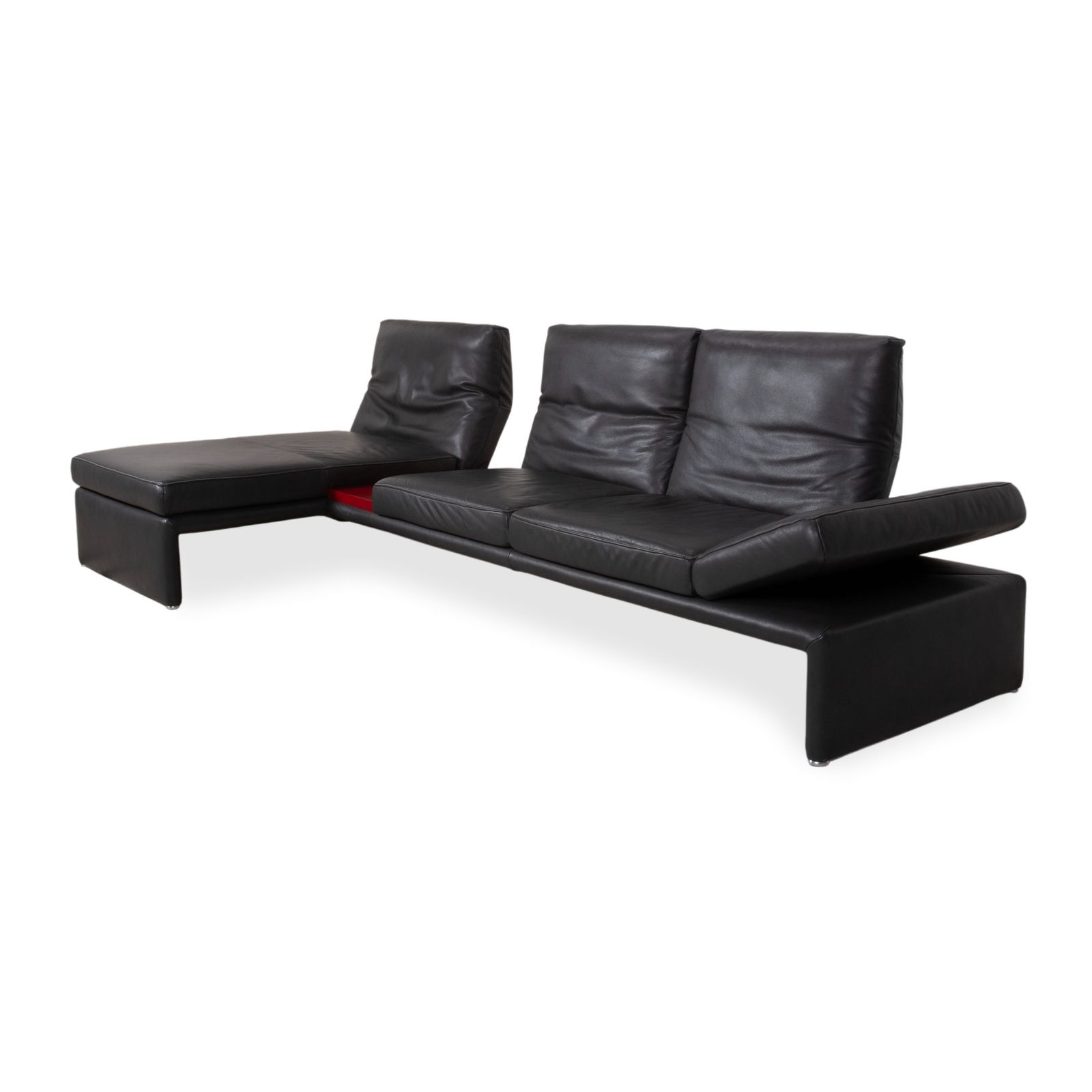 Canapé d'angle Koinor Raoul en cuir anthracite, fonctions manuelle et électrique photo for sale