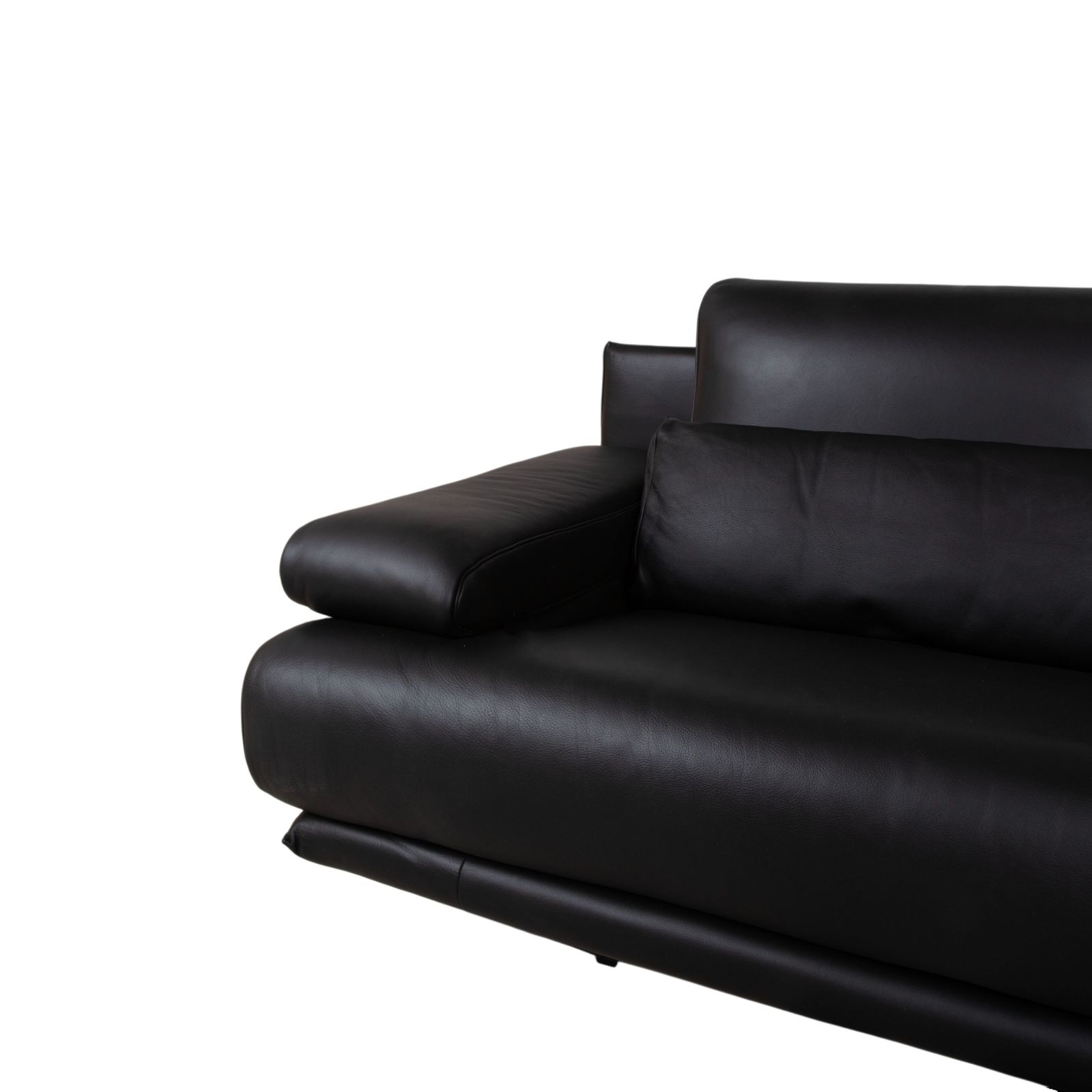 Rolf Benz 6500 Two Seater Leather Sofa Black Manual Function photo 4135.0