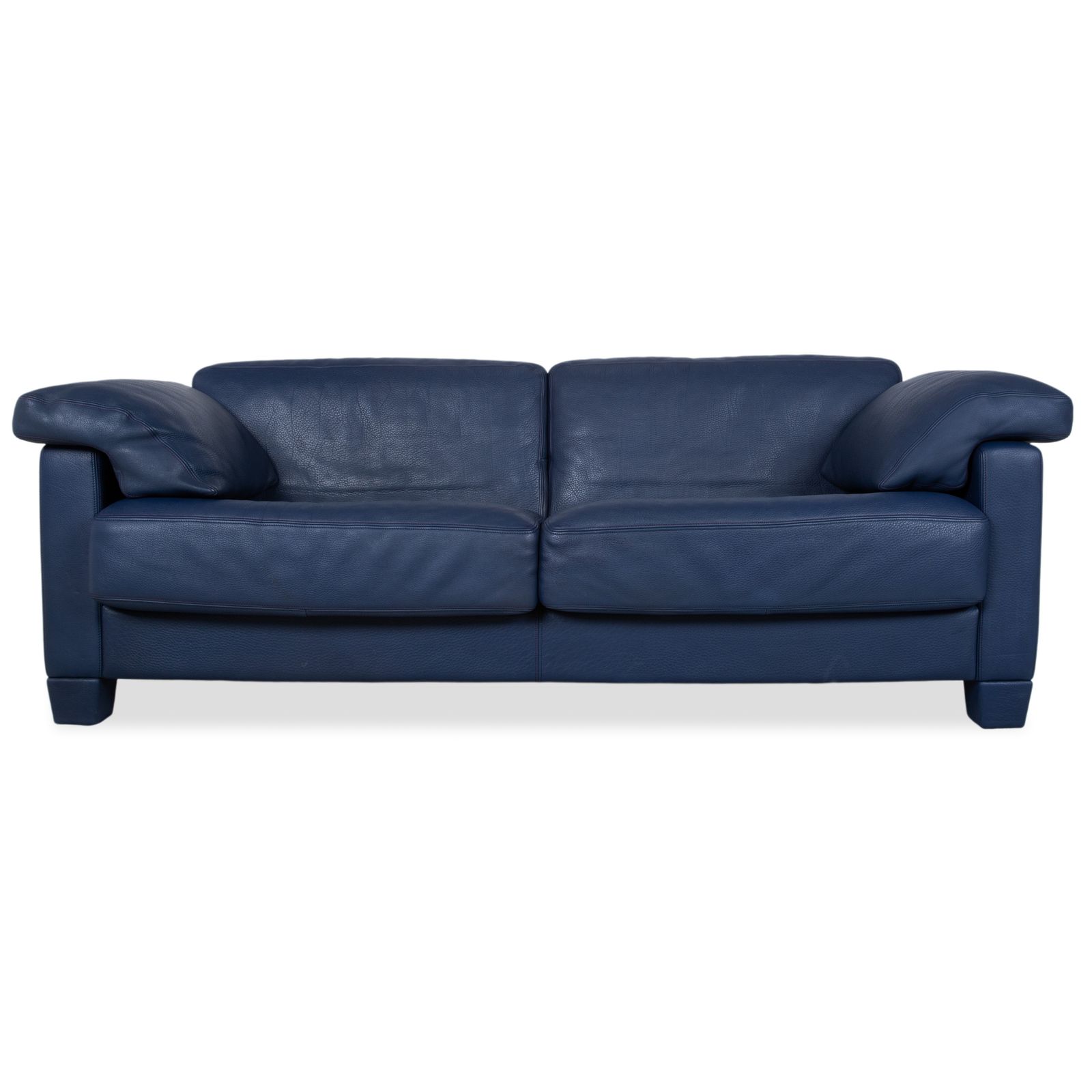 Canapé De Sede DS-17 en cuir 3 places, bleu marine