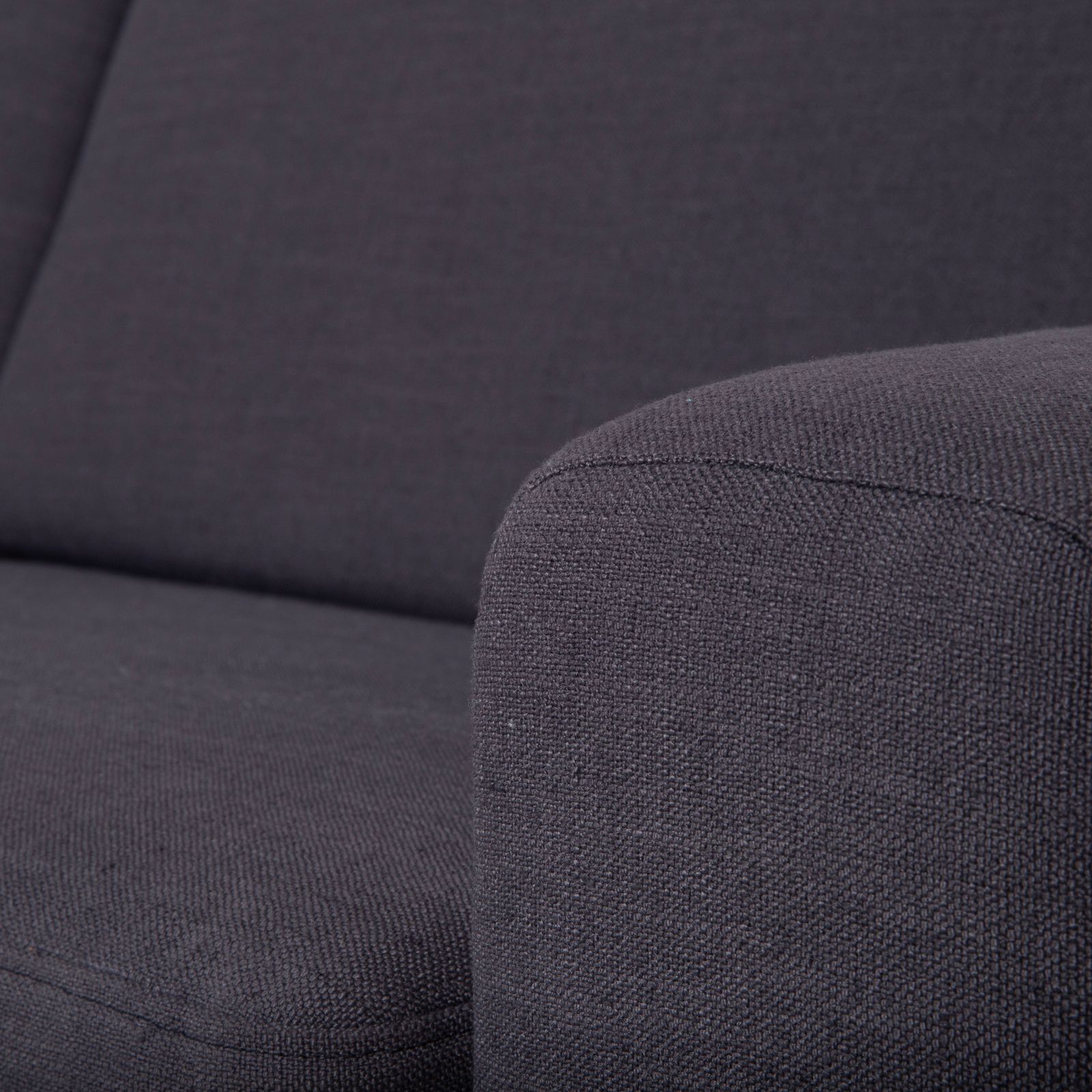 Canapé 2 places Musterring MR 837 en tissu anthracite gris, fonction couchage manuel photo vintage