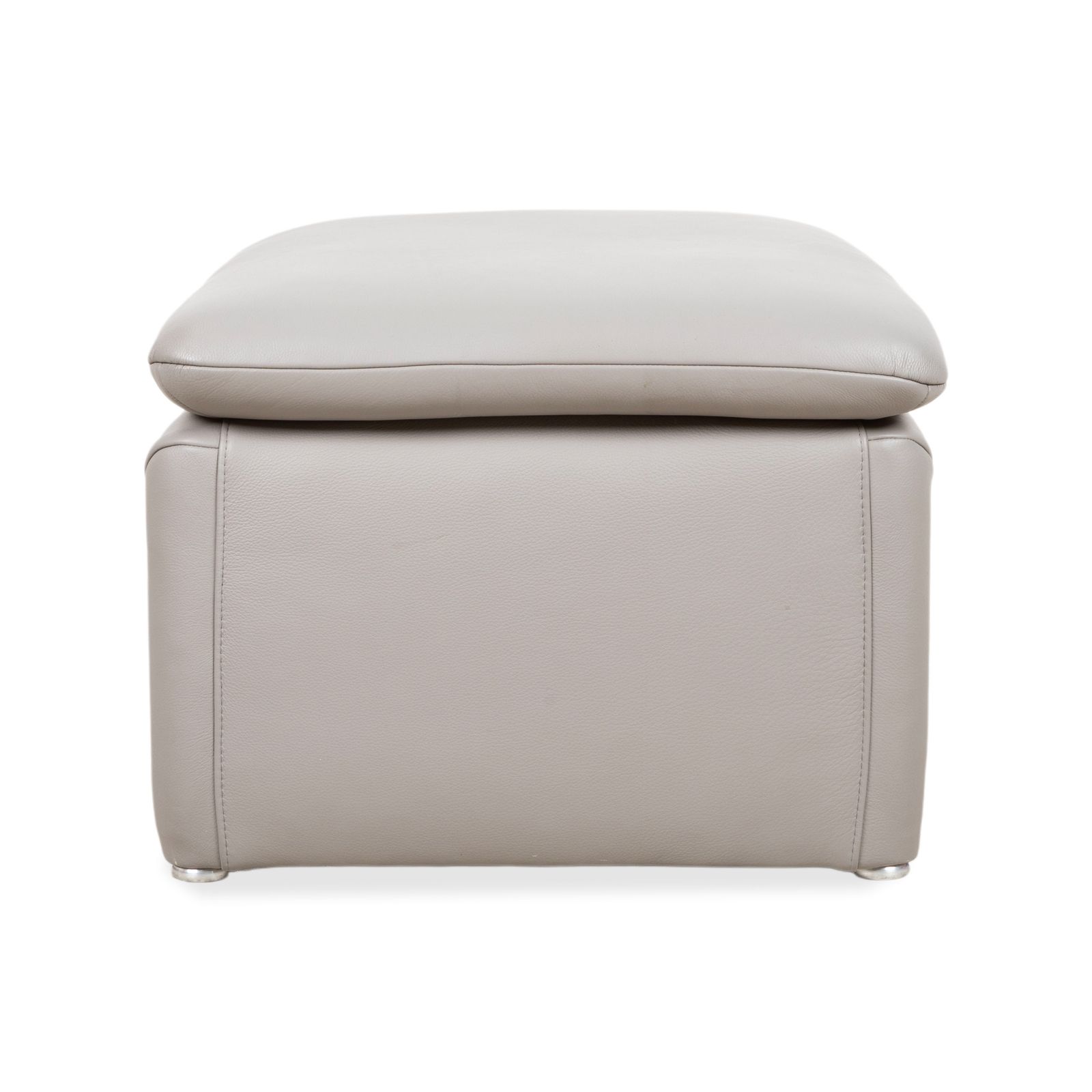 Pouf Koinor en cuir gris photo vintage