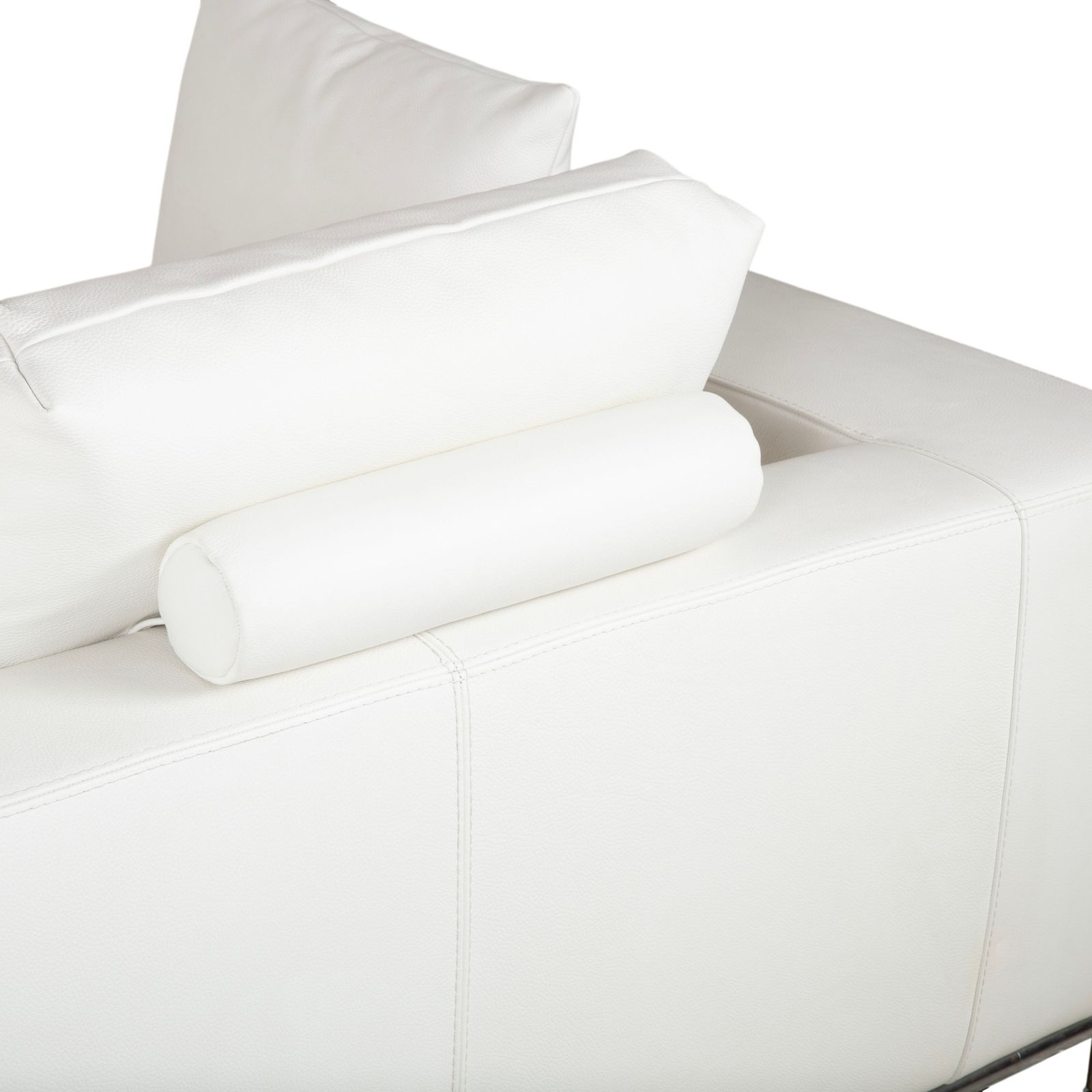 La Nuova Casa Granada Leather Corner Sofa Cream White photo Meubels