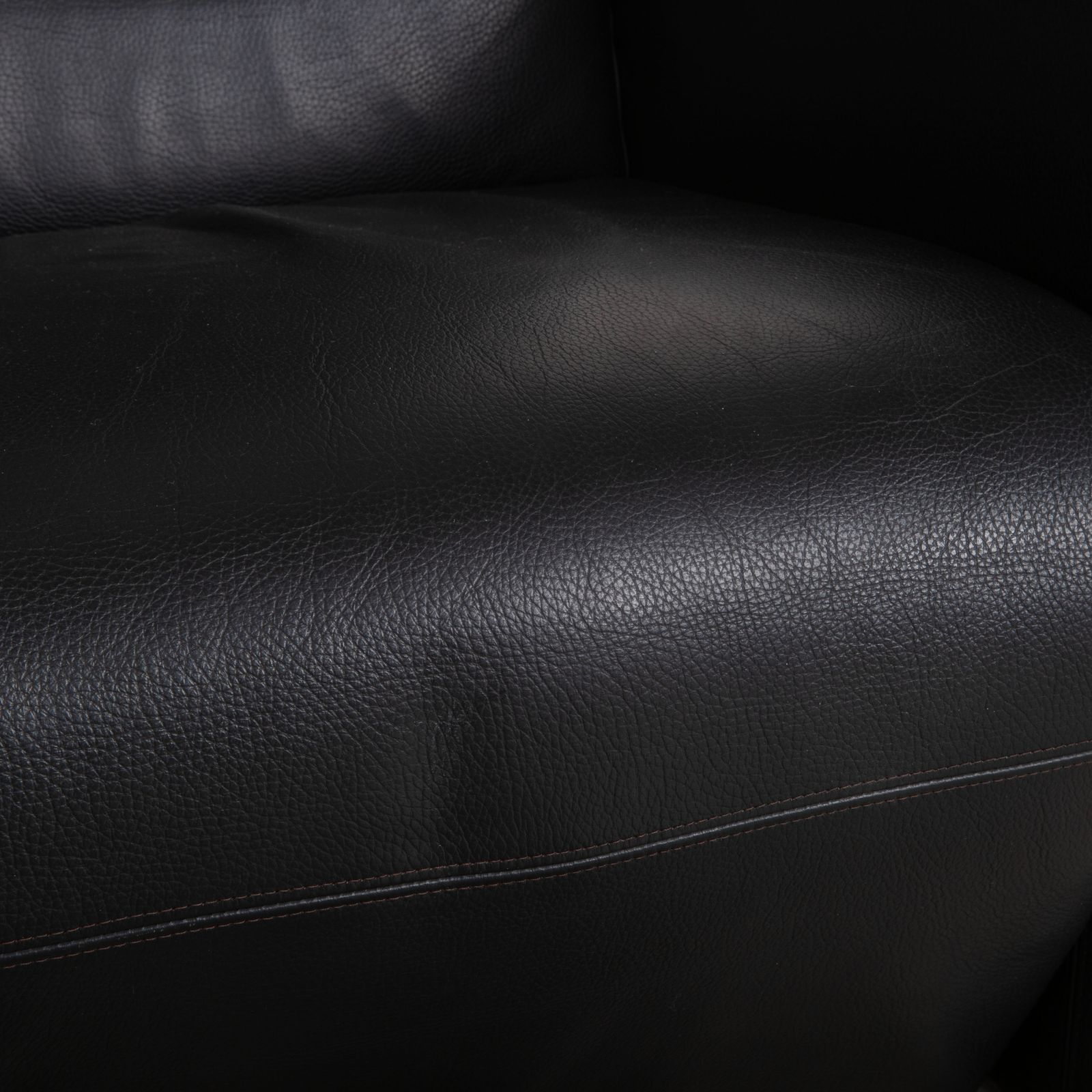 Brühl Shane Leather Armchair, Black, Manual Reclining Function photo buy