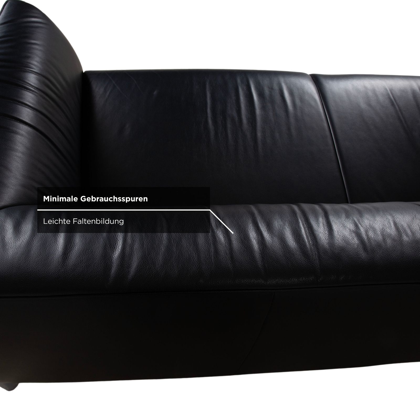De Sede DS-276 Leather Two Seater Black Sofa photo vinterior