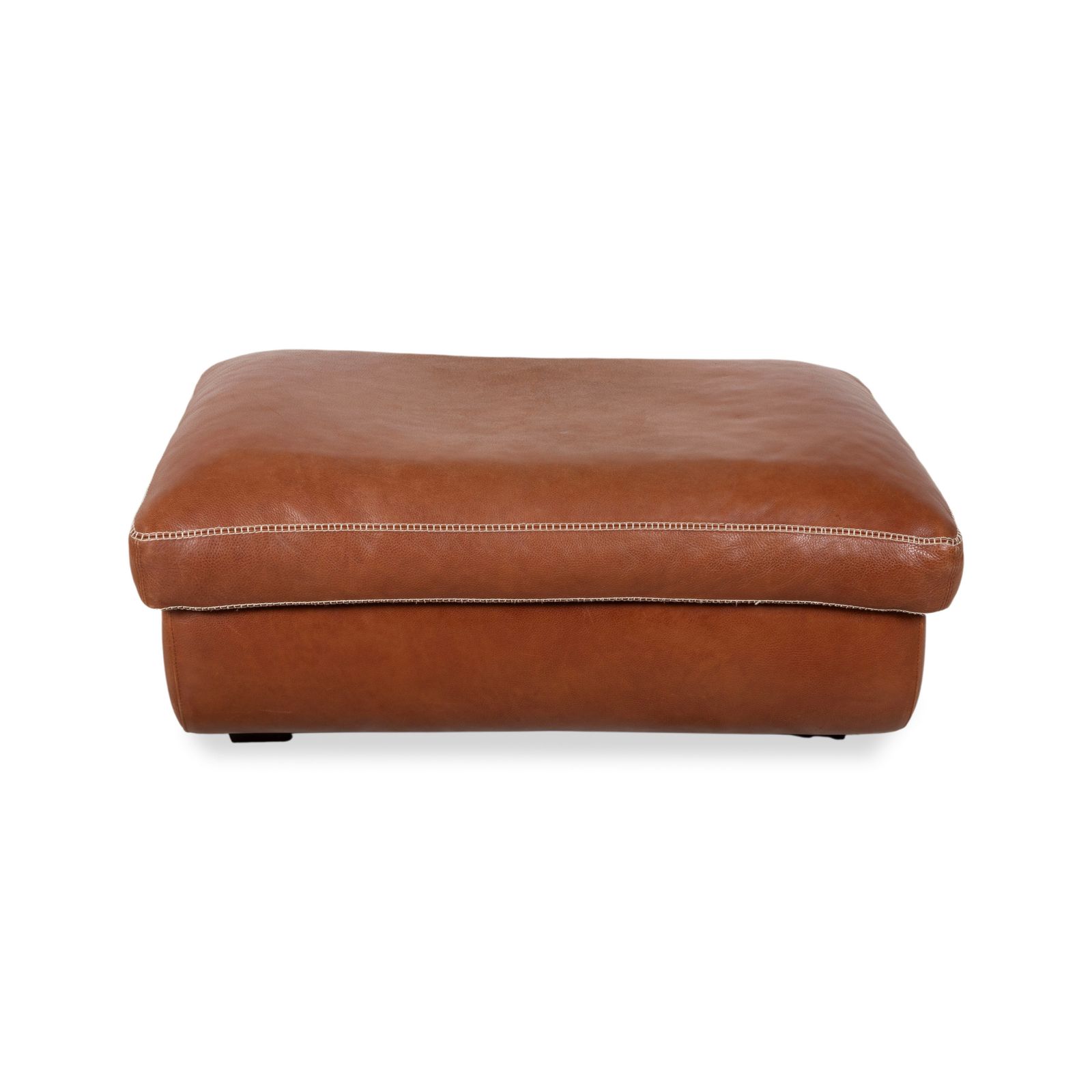 photo furniture Tabouret Machalke Valentino en cuir brun cognac