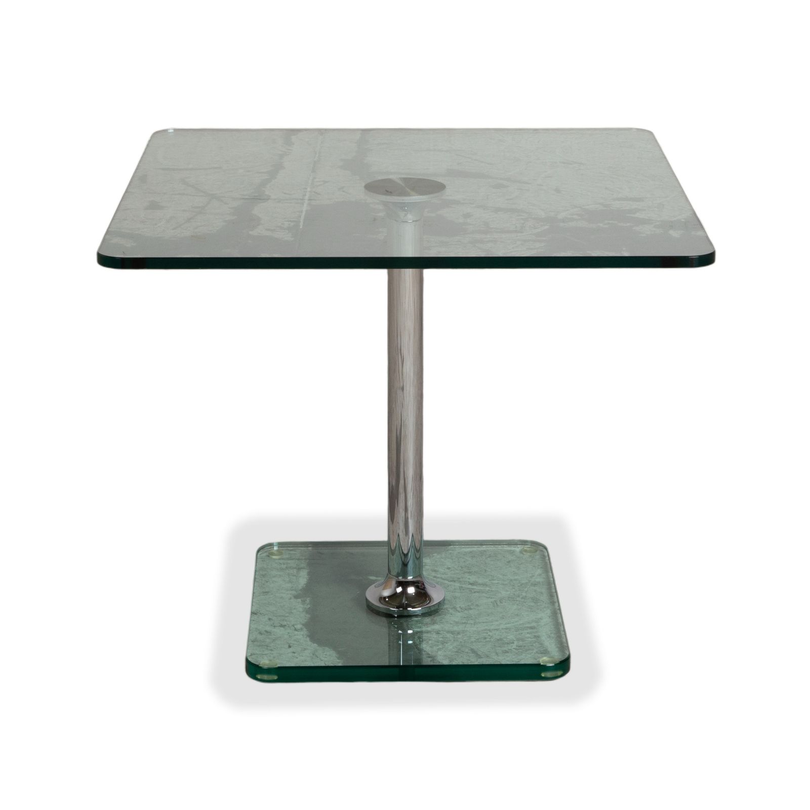 Draenert Glass Coffee Table Chrome 60 X 60 Cm photo vintage