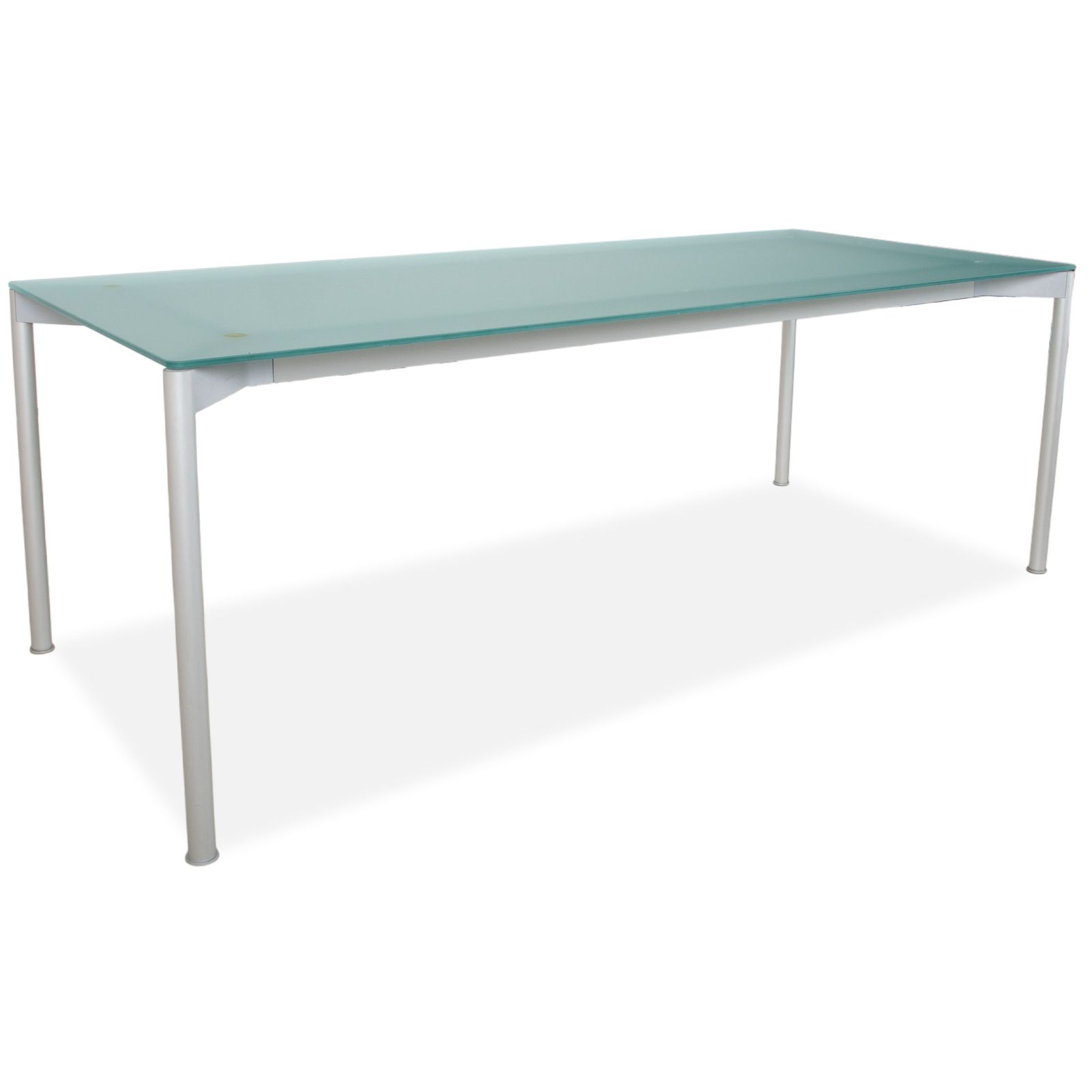 Interlübke Glass And Metal Desk, Powder Coated, 210 X 90 Cm