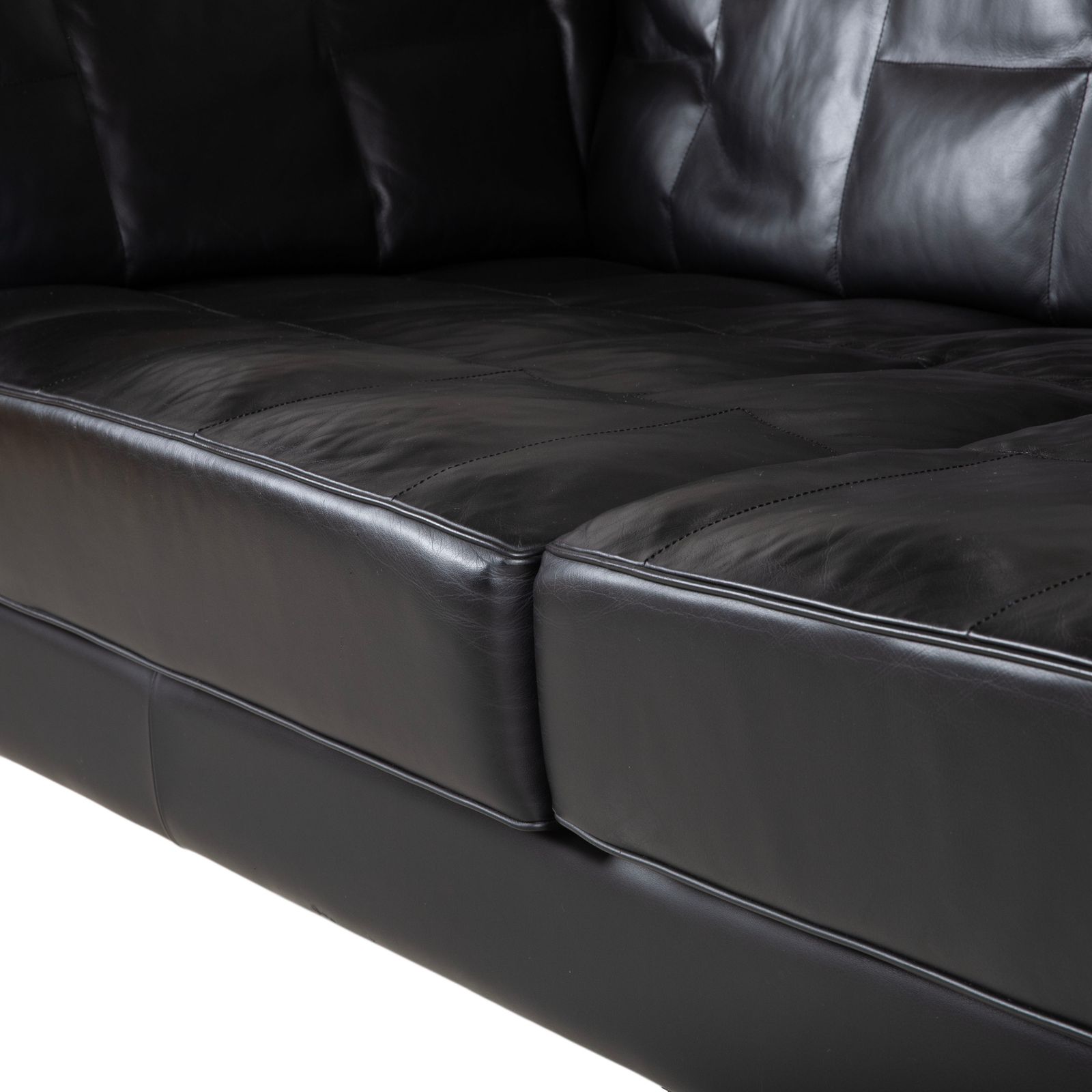 De Sede Leather Three Seater Black Sofa Manual Function photo 3241.0